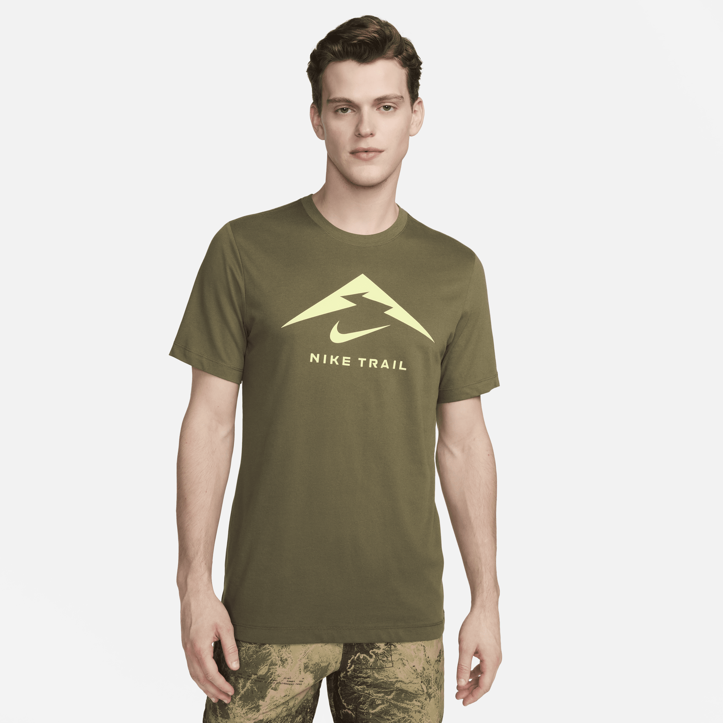 Shop Nike Men's Dri-fit Trail Running T-shirt In Green