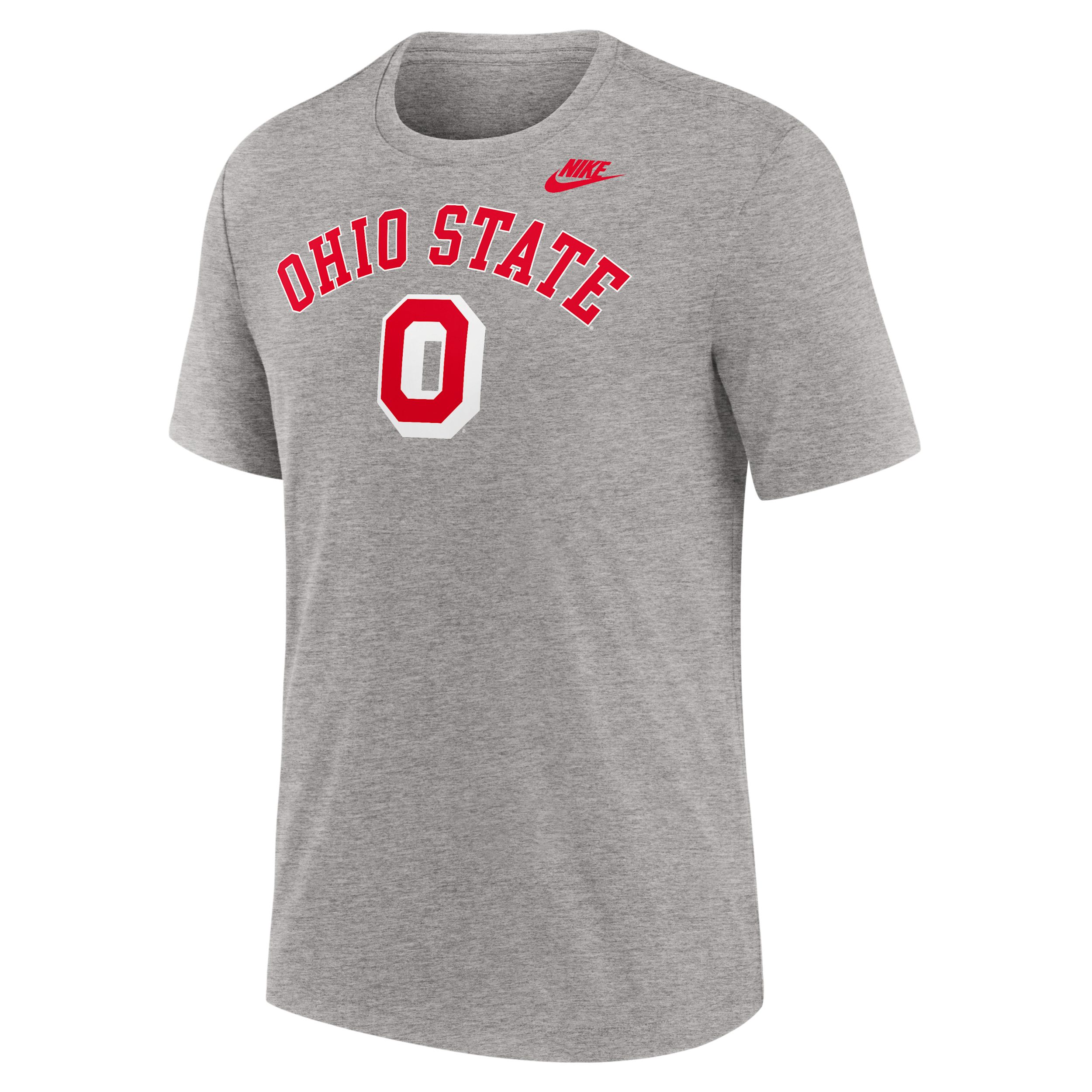 Nike Heather Gray Ohio State Buckeyes Legacy Arch Tri-blend T-shirt In Neutral