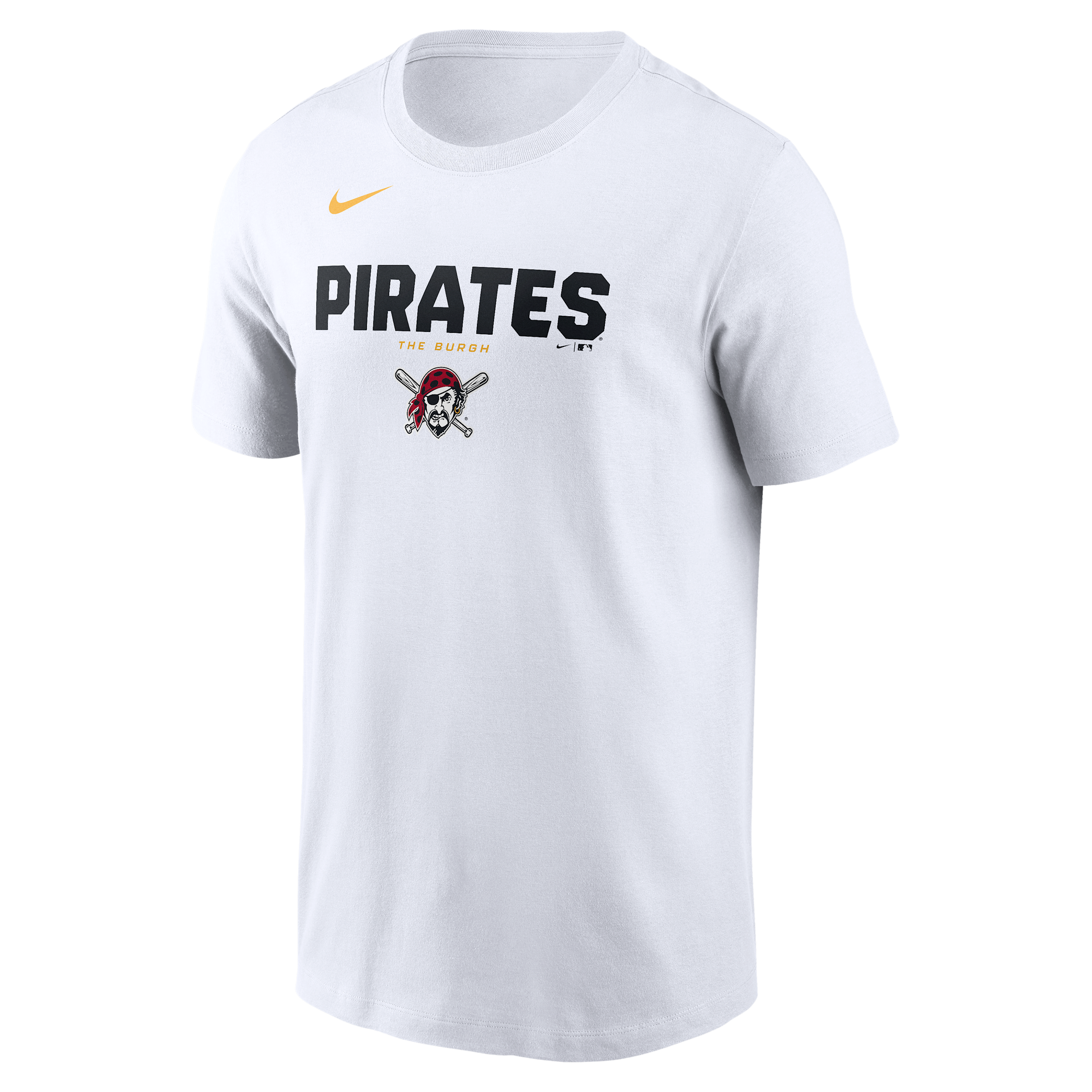 Pittsburgh Pirates Bold Team Name Nike Men's MLB T-Shirt in White | N19910APTB-D31