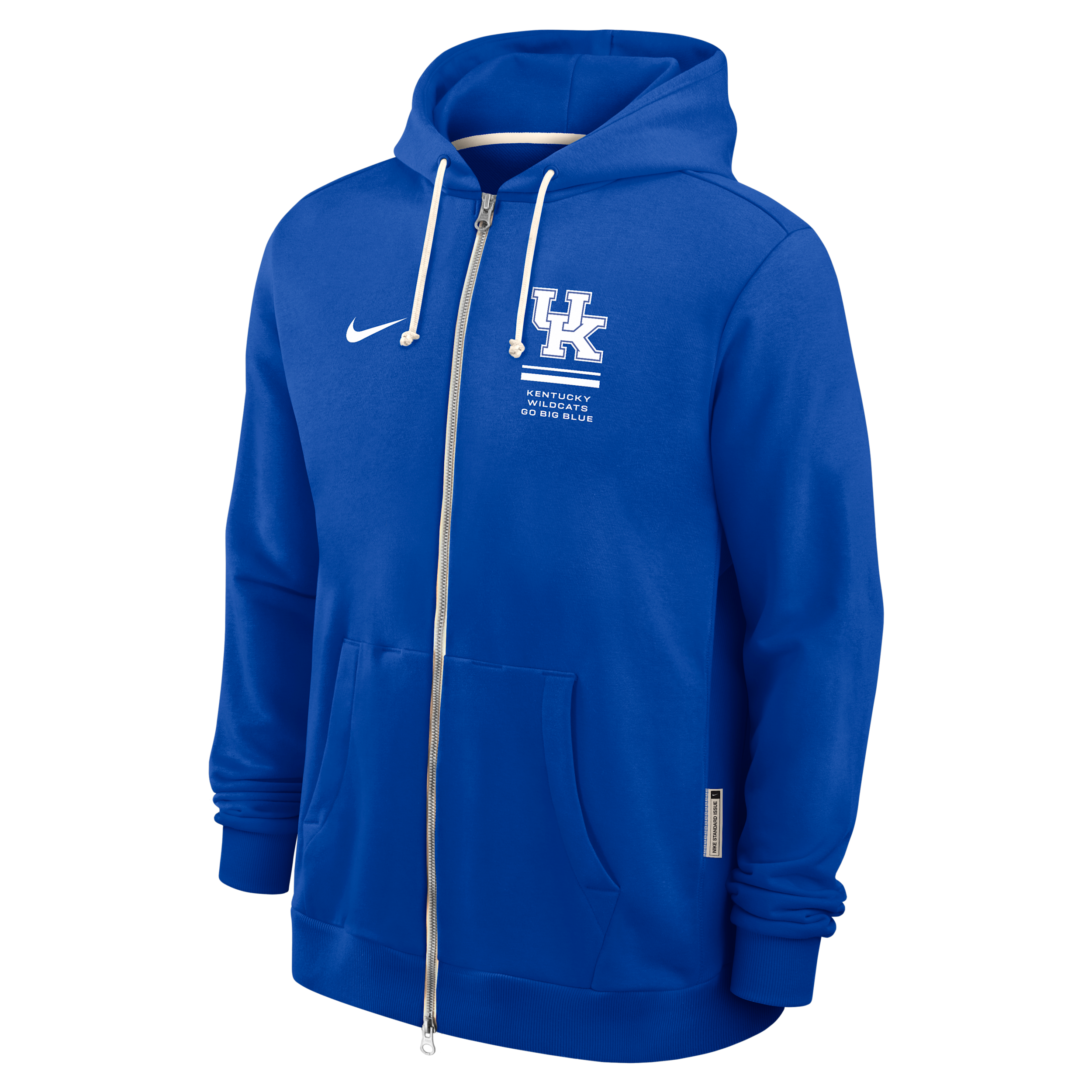 Kentucky Sideline Standard Issue Nike Men's Dri-FIT College Full-Zip Hoodie in Blue | 03AV4EVNKY-1FA