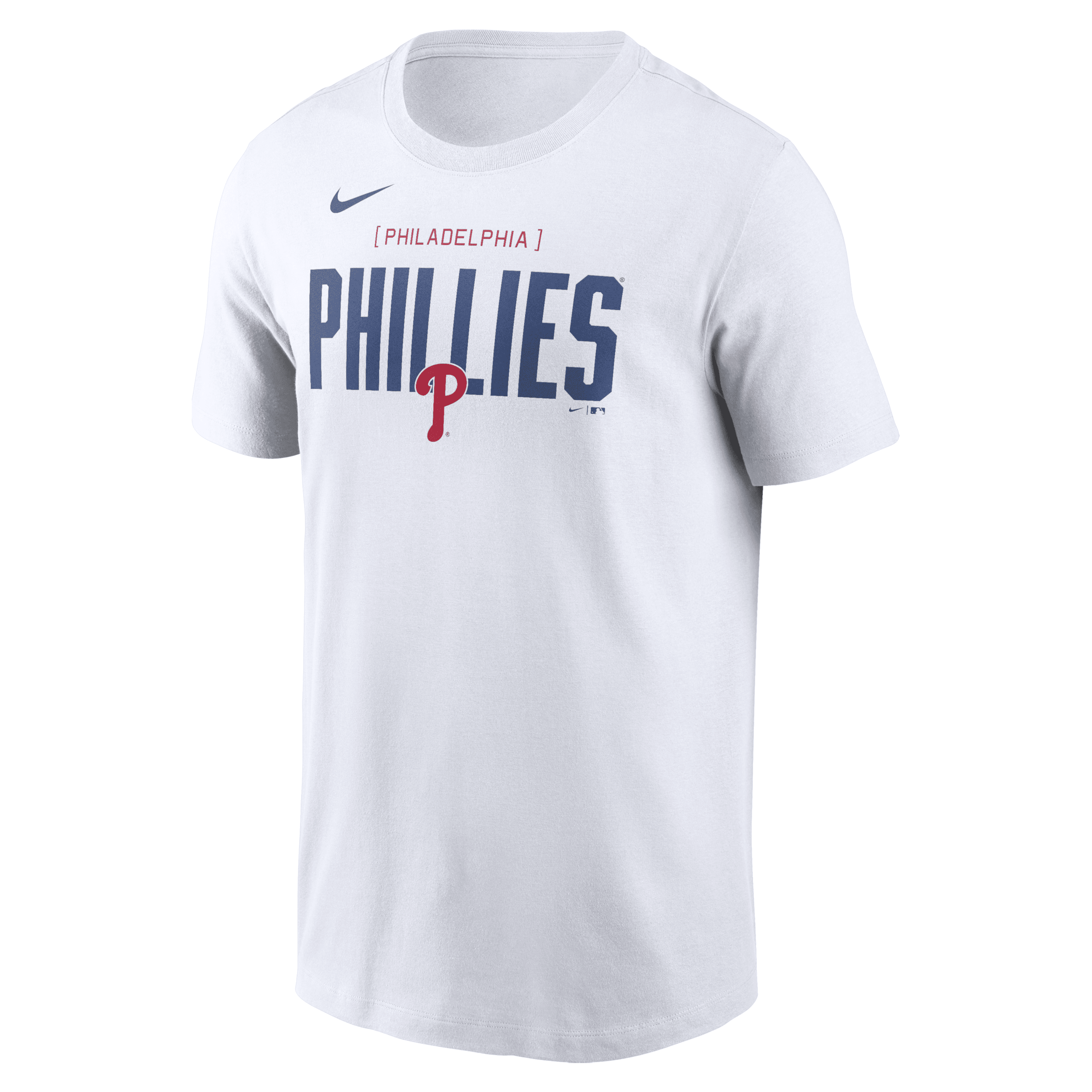 Nike Philadelphia Phillies Home Team Bracket  Men's Mlb T-shirt In White