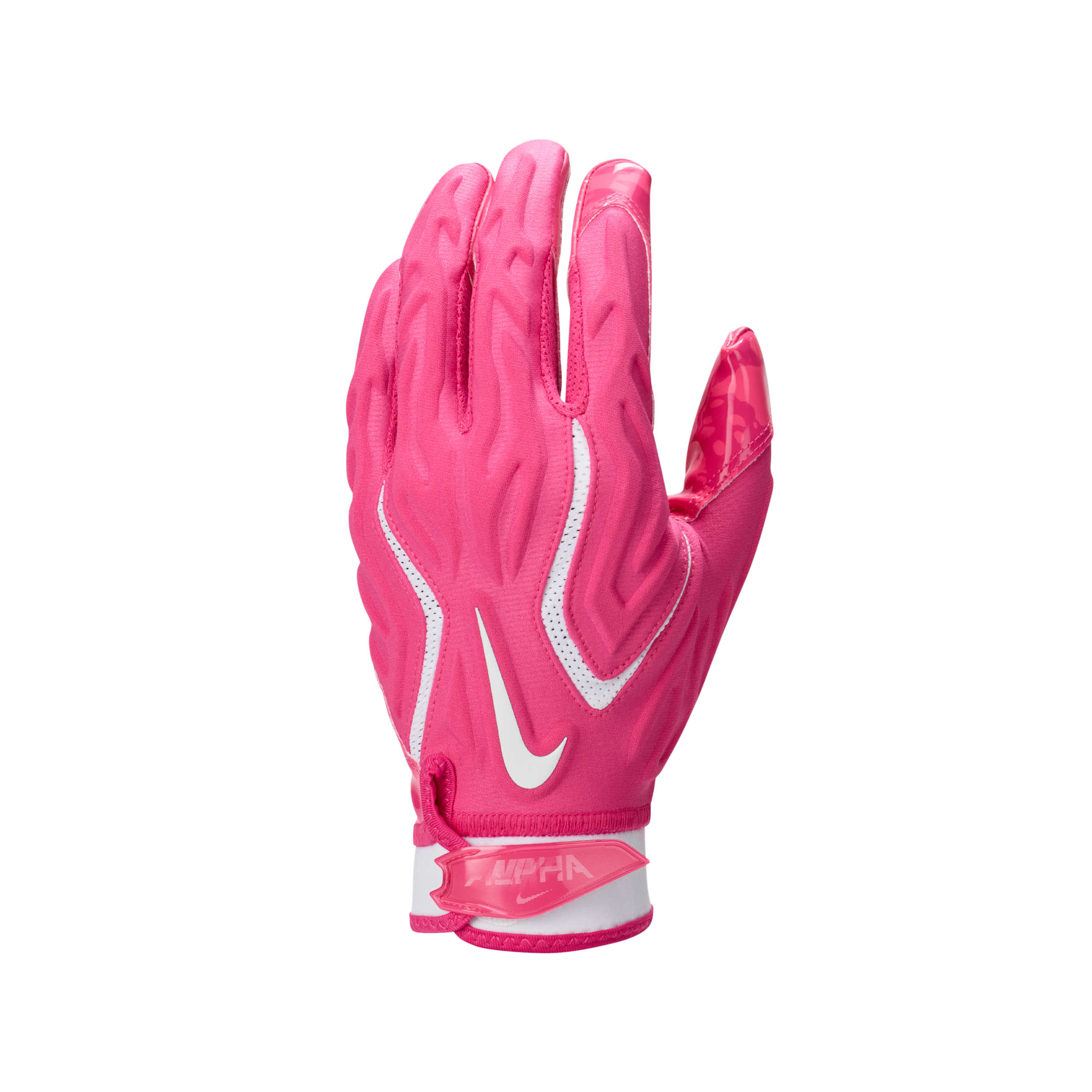 Nike Adult Superbad 8.0 Football Gloves, Men's, Large, Vivid Pink/White