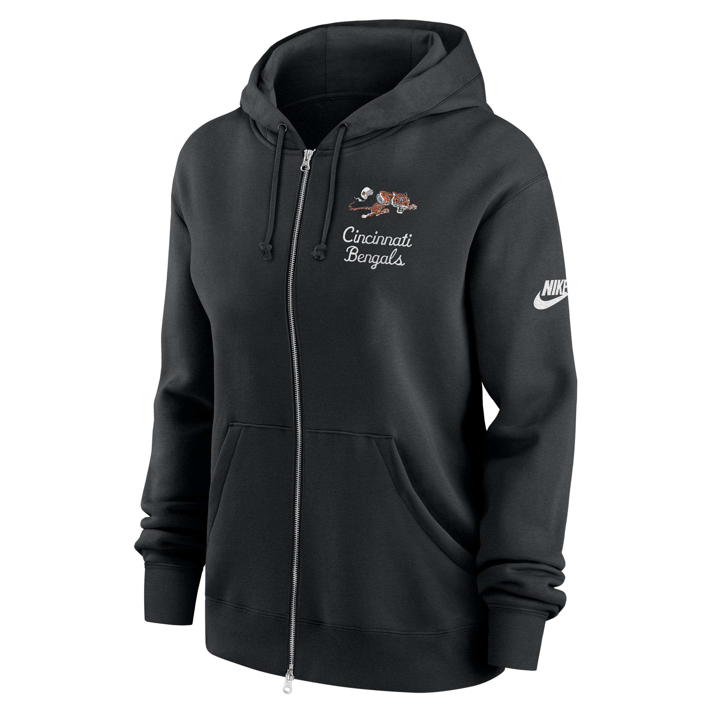 Nike Cincinnati Bengals Phoenix Rewind  Women's Nfl Full-zip Hoodie In Gray