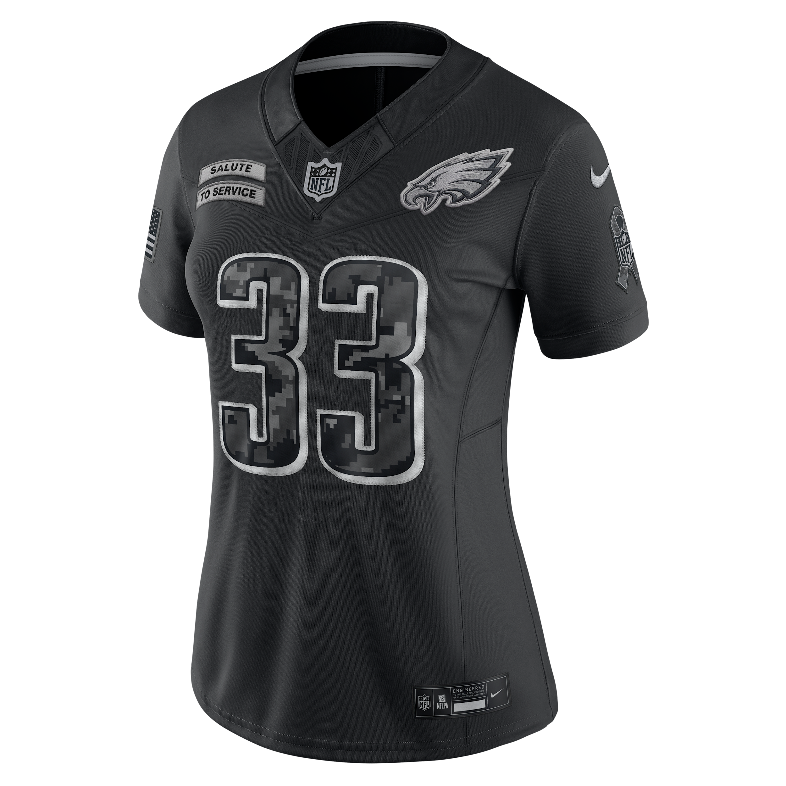 Cooper DeJean Philadelphia Eagles Salute to Service Nike Women's Dri-FIT NFL Limited Jersey in Black | SSLW00AF3R-AMB