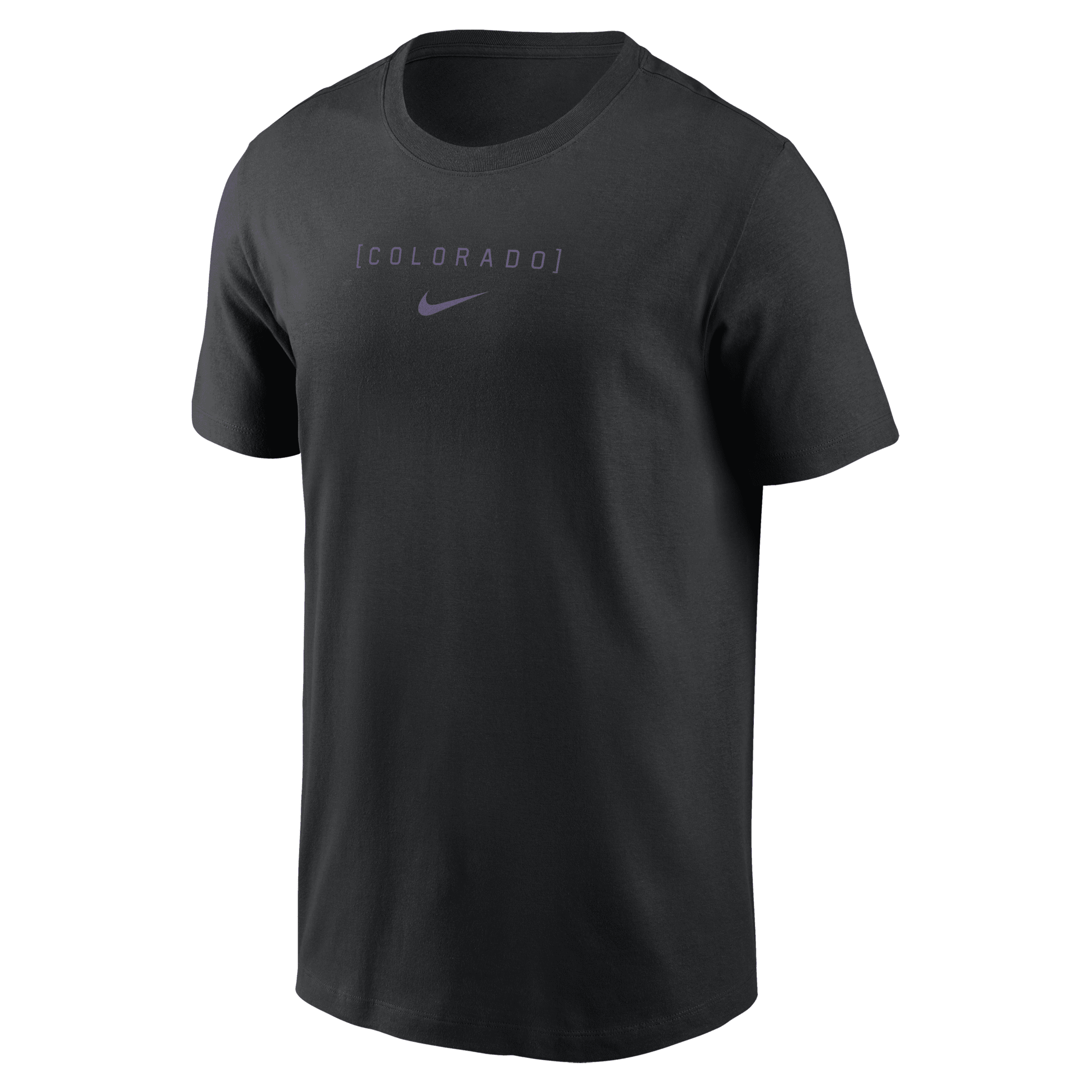 Nike Colorado Rockies Large Logo Back Stack  Men's Mlb T-shirt In Black