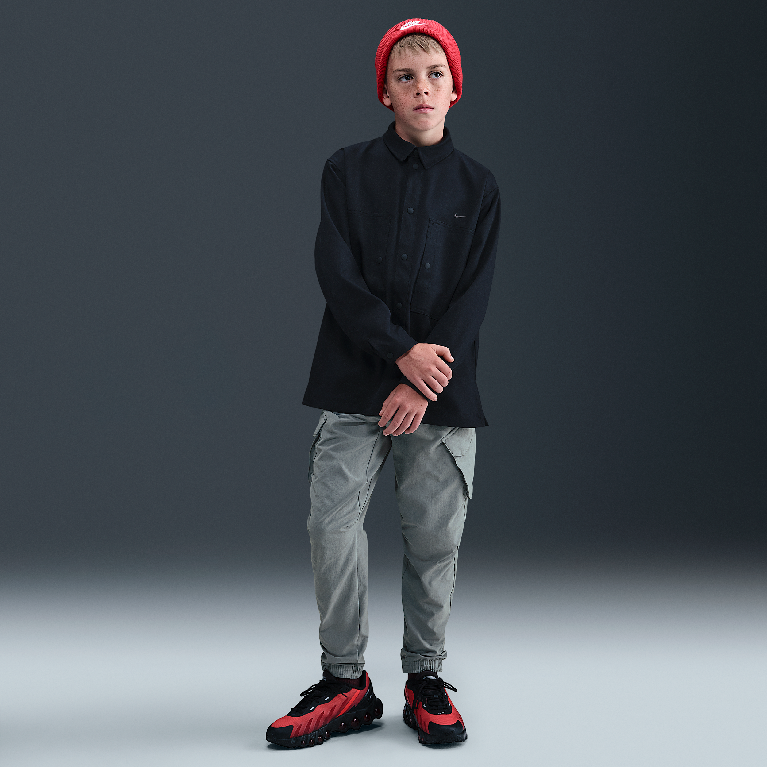 Nike Kids Sportswear City Utility Cargo Jogger Pants In Gray