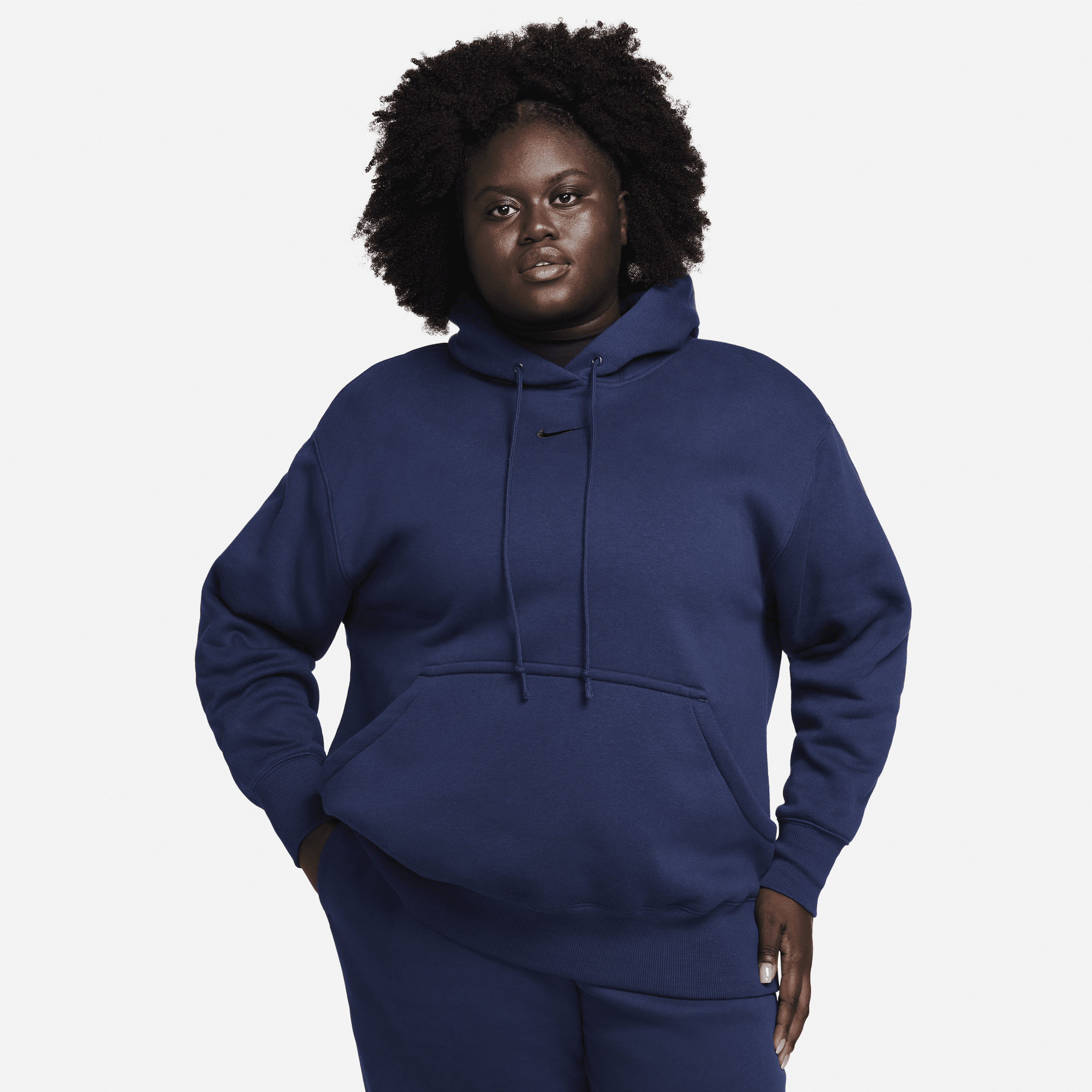 Nike Women's  Sportswear Phoenix Fleece Oversized Pullover Hoodie (plus Size) In Blue