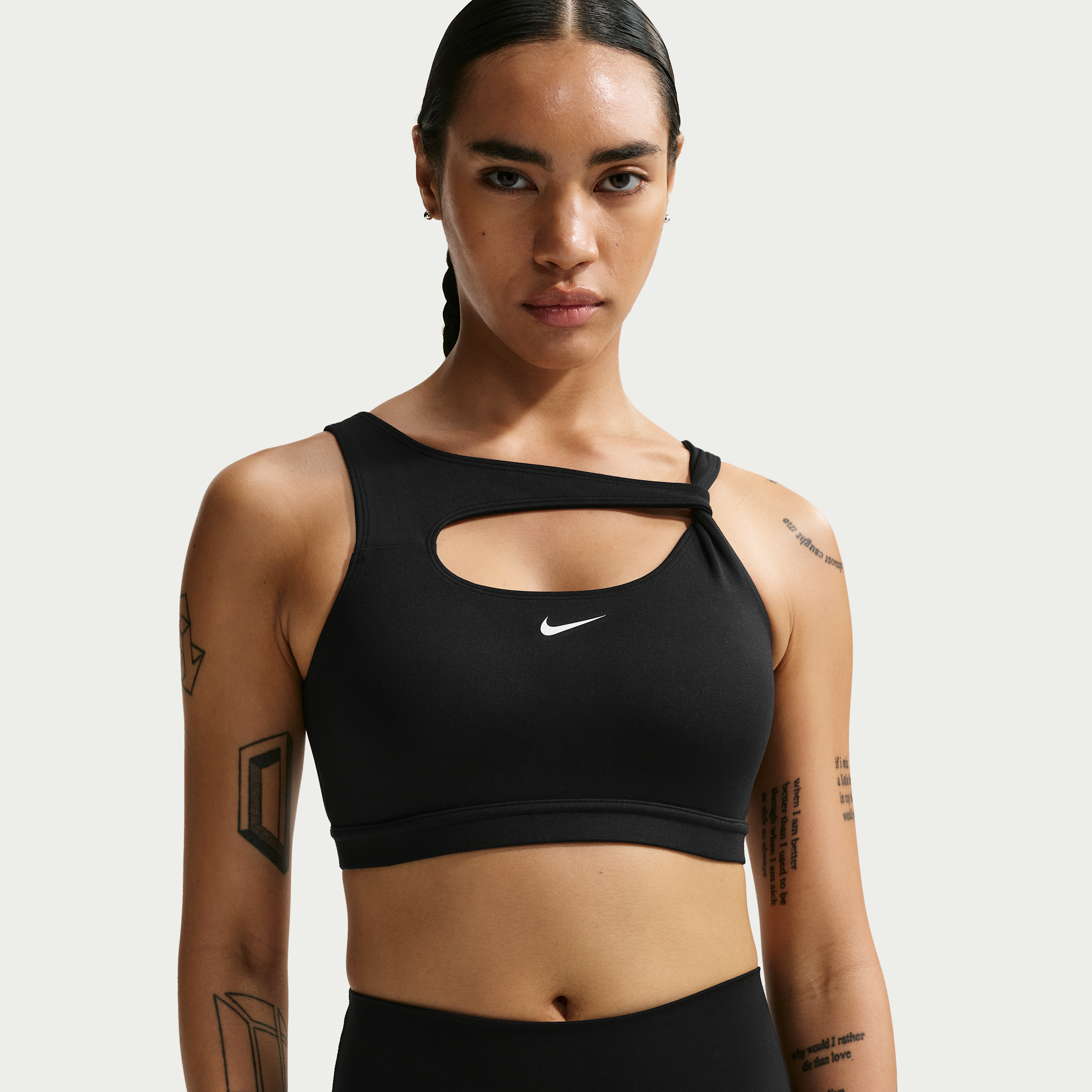 Nike Women's One Medium-Support Padded Sports Bra in Black | IB9926-010
