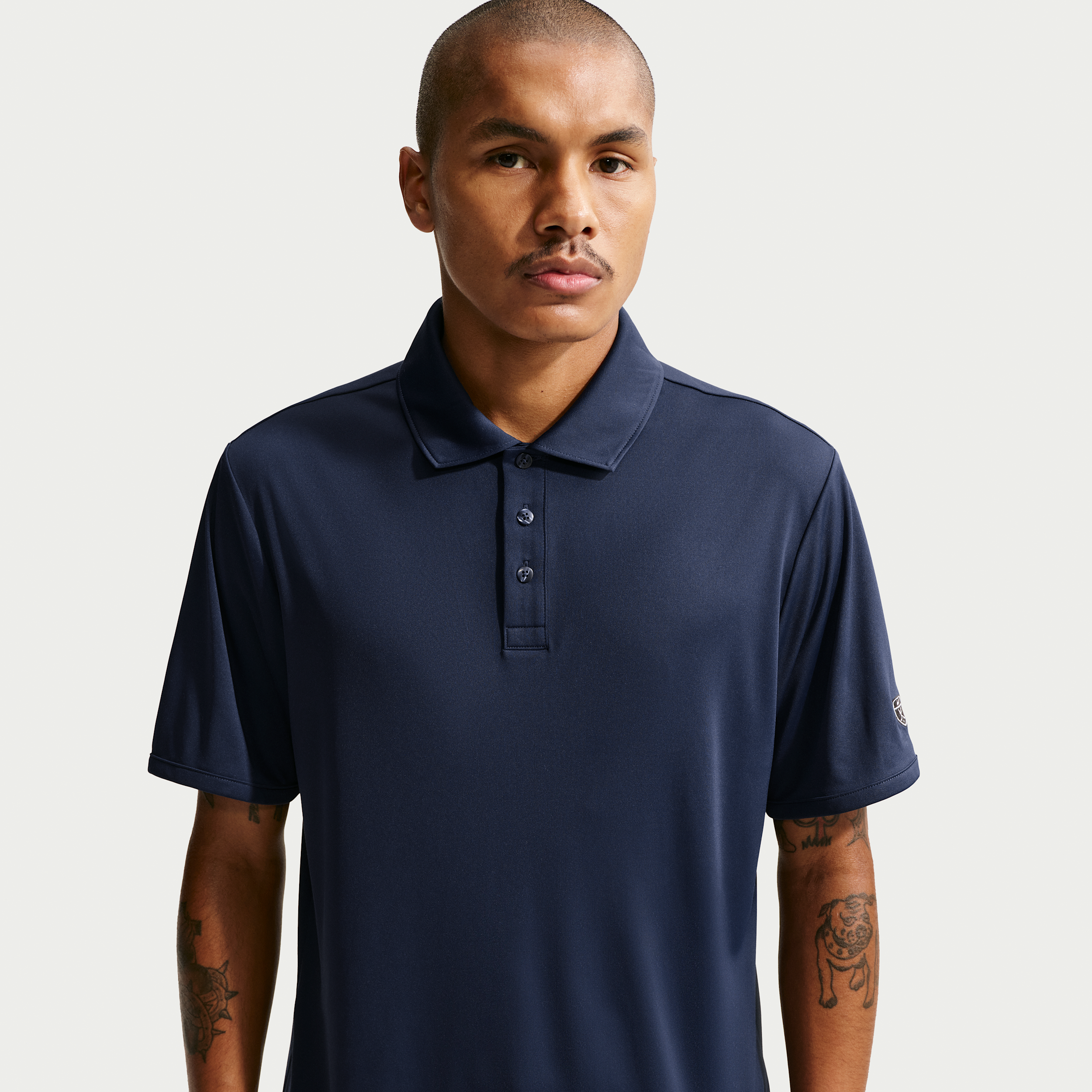 Nike Men's Par Dri-FIT Sleeve Logo Golf Polo in Blue | IQ7023-419