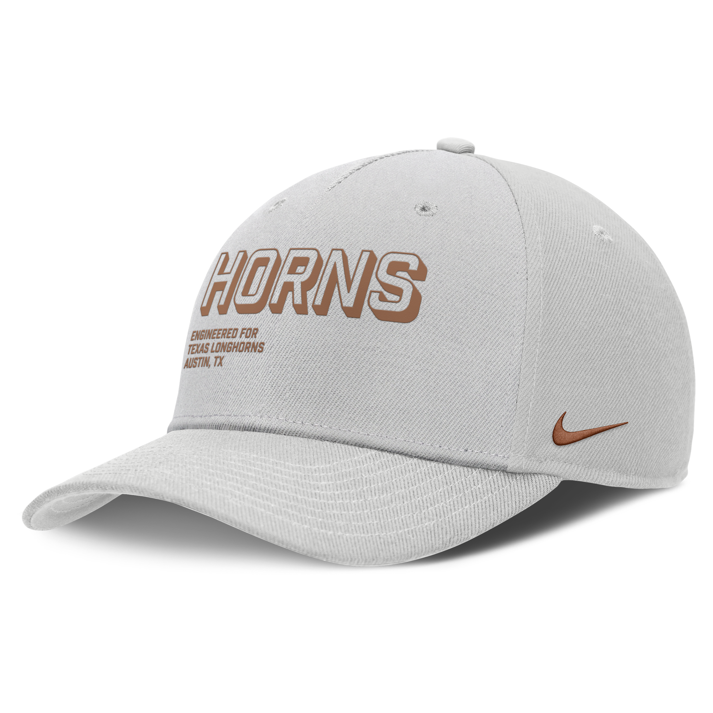 Nike Gray Texas Longhorns 2025 Sideline Dust Pinched Rise Adjustable Hat In Gray