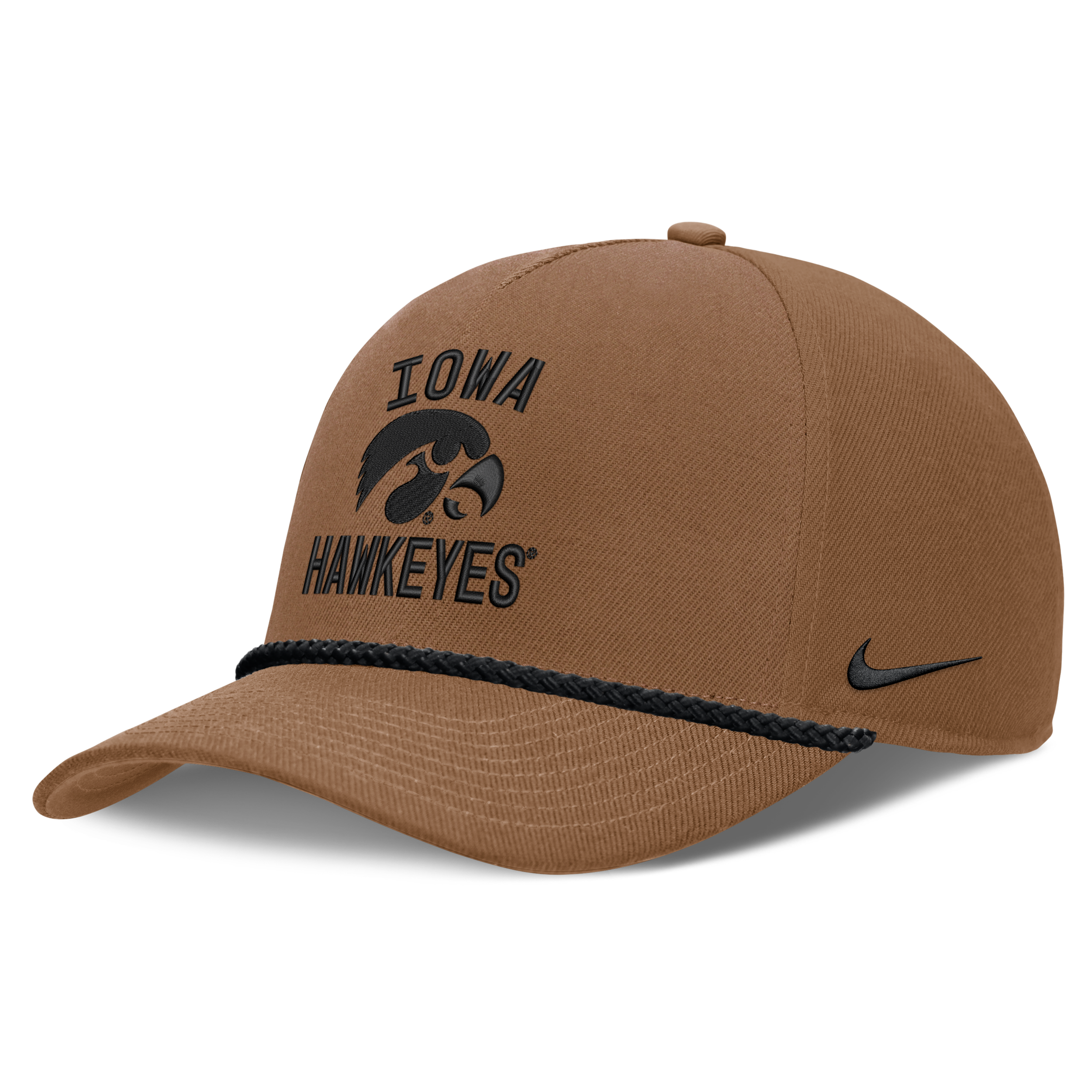 Iowa 2026 Military Appreciation Rope Rise Nike Men's College Adjustable Hat in Brown | NC962EAIA-7AL