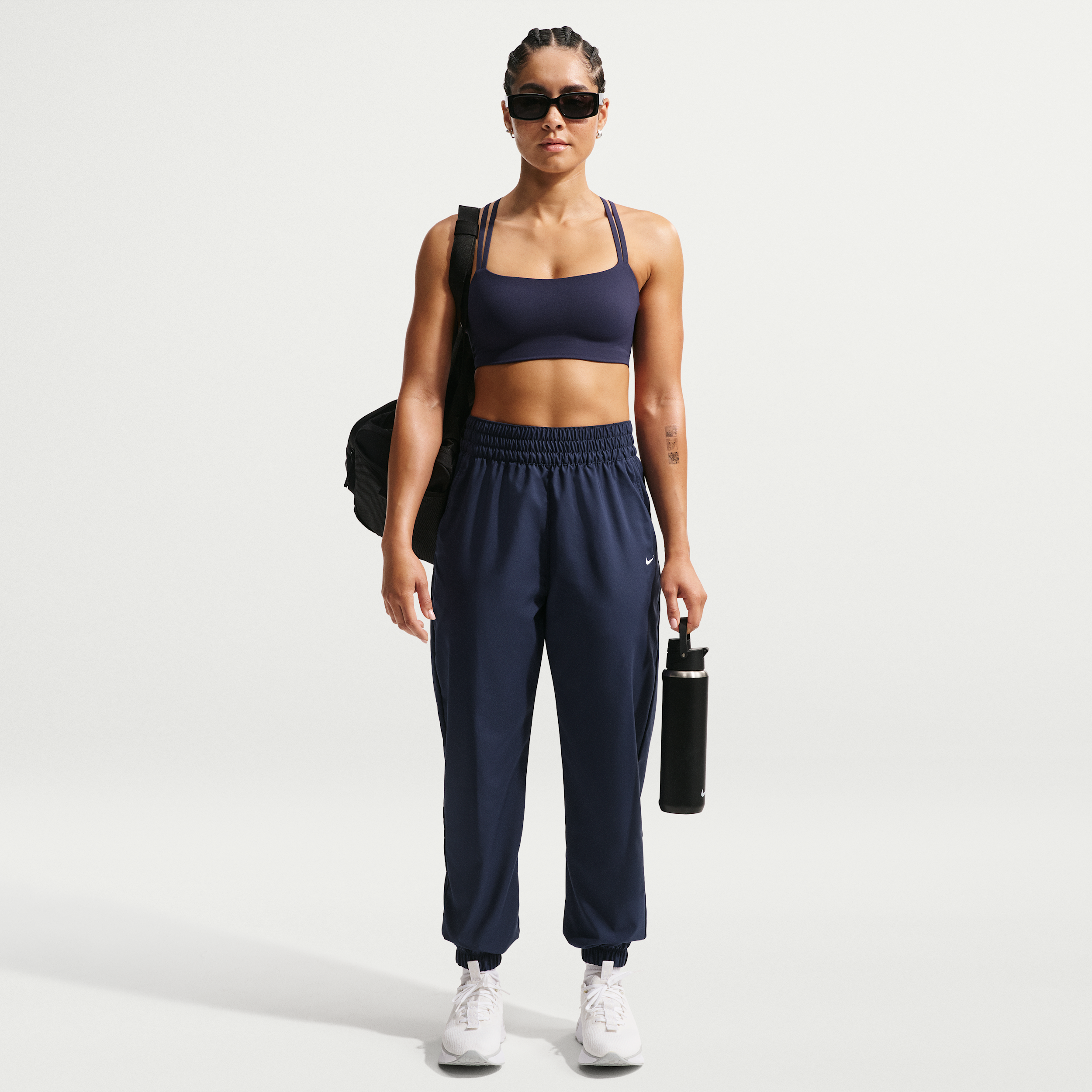 Nike Women's One Dri-FIT High-Waisted 7/8 Jogger Pants in Blue | HJ1050-410