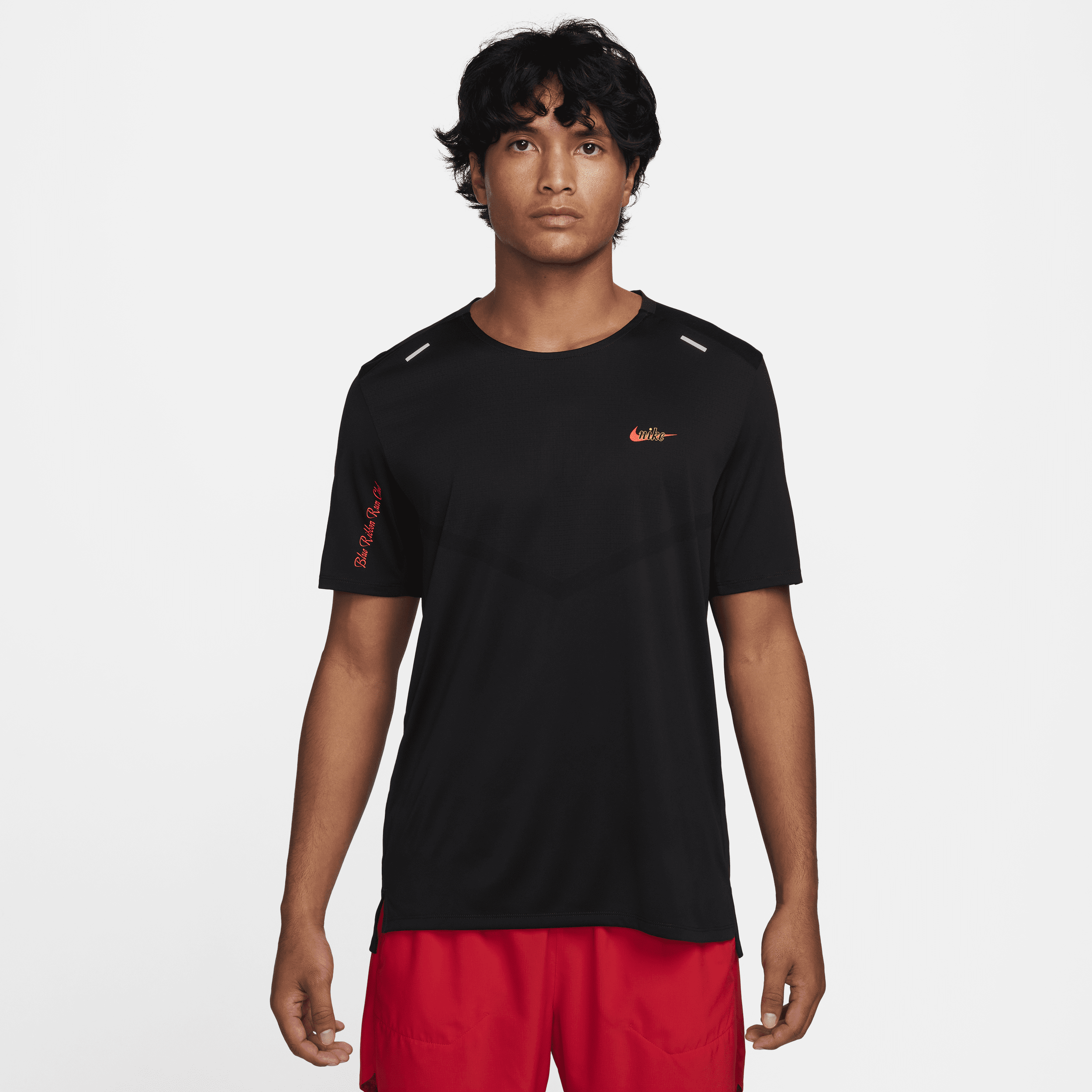 Nike Men's Rise 365 Dri-fit Short-sleeve Running Top In Black