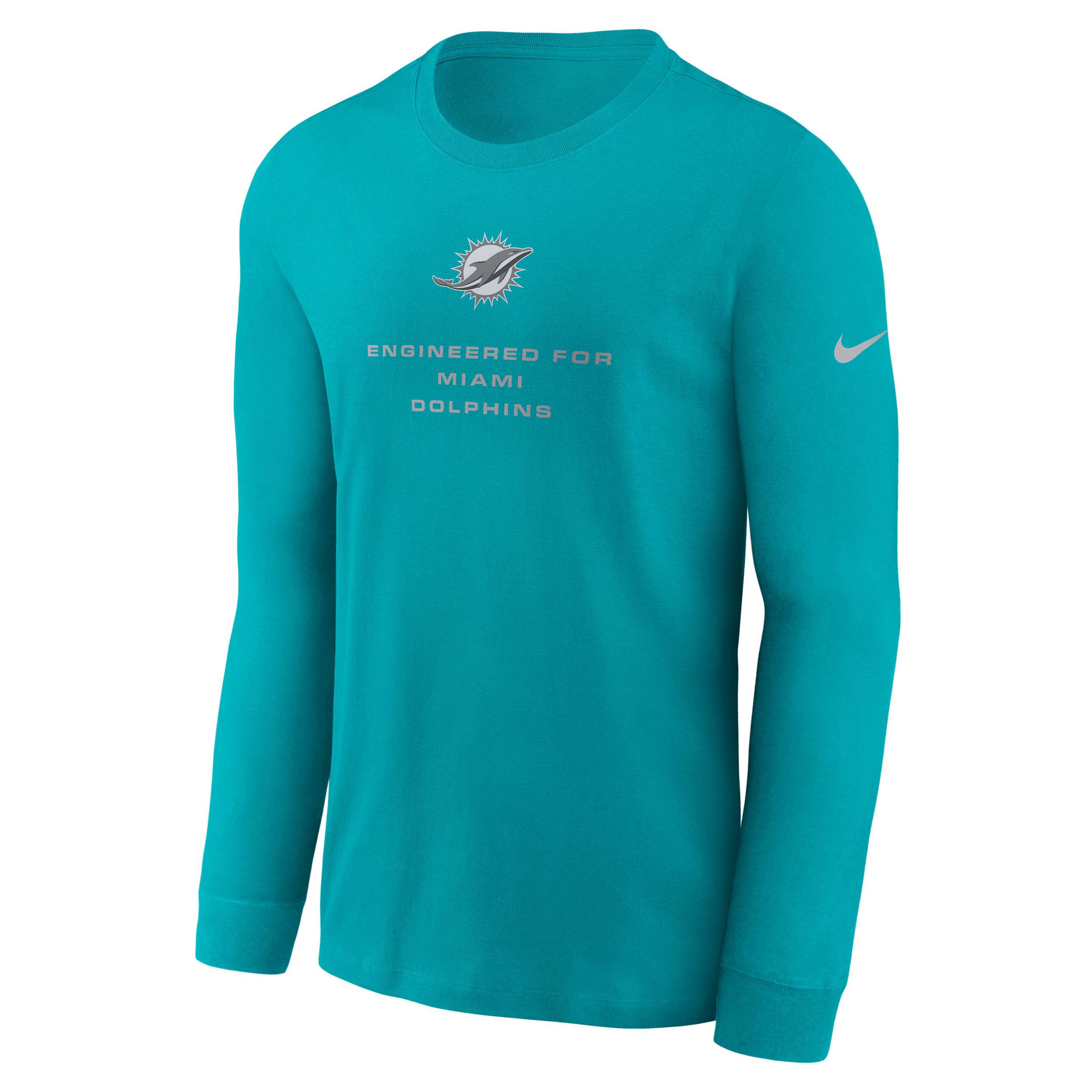 Miami Dolphins Team Issue Nike Men's Dri-FIT NFL Long-Sleeve T-Shirt in Green | 02EW3GT9P-ZSZ