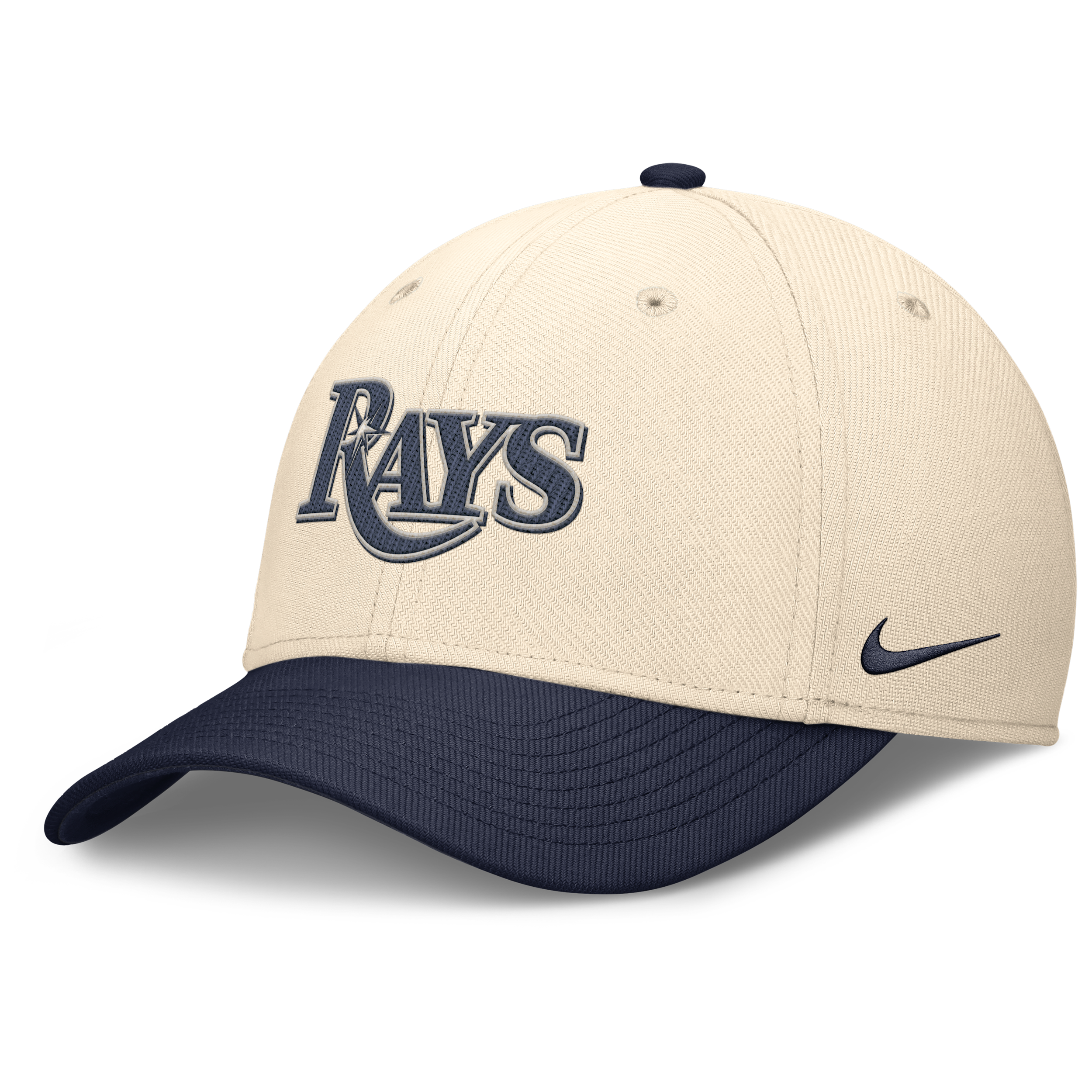 Nike Tampa Bay Rays Statement Rise Swoosh  Men's Dri-fit Mlb Hat In Brown