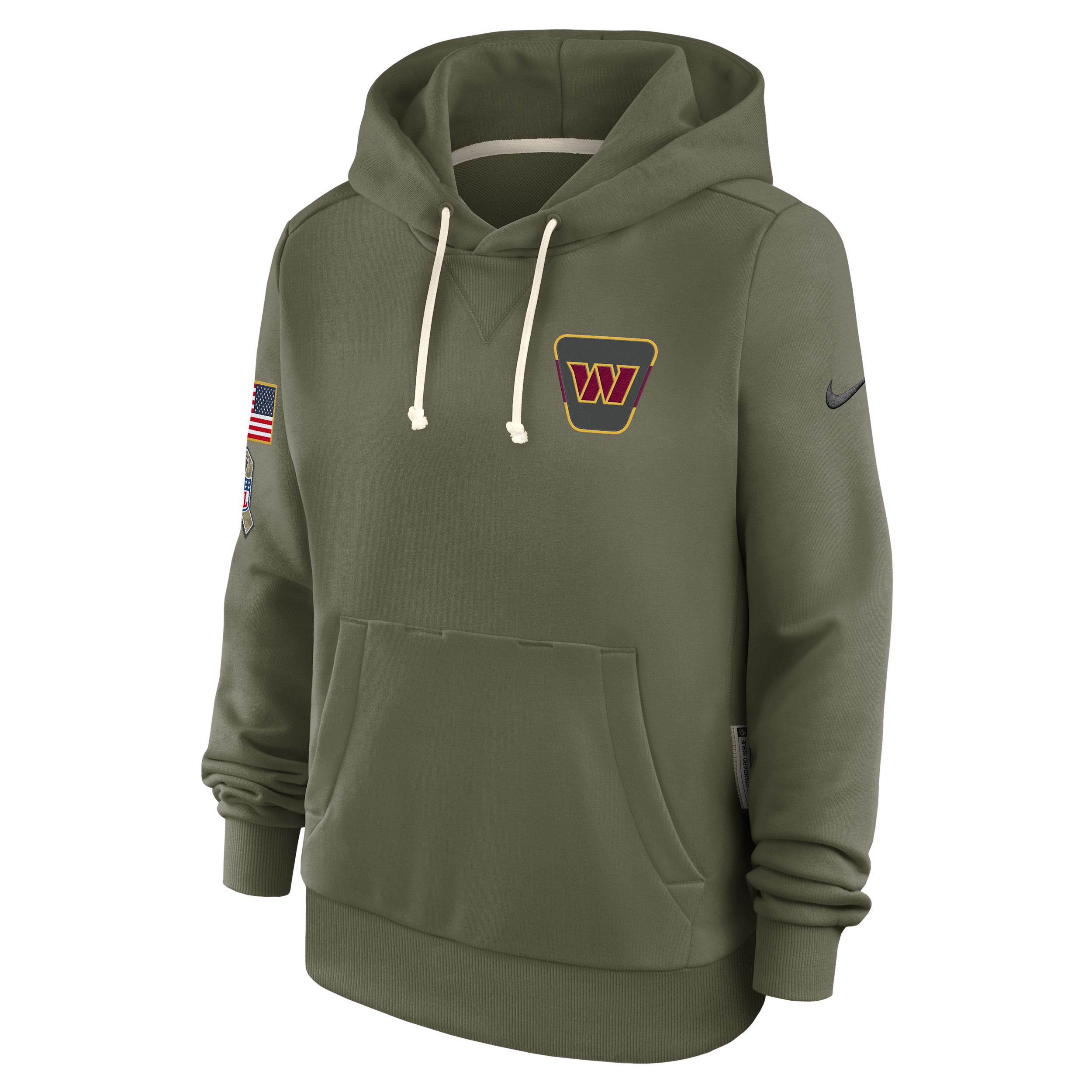 Nike Washington Commanders Salute To Service Sideline  Women's Dri-fit Nfl Pullover Hoodie In Brown