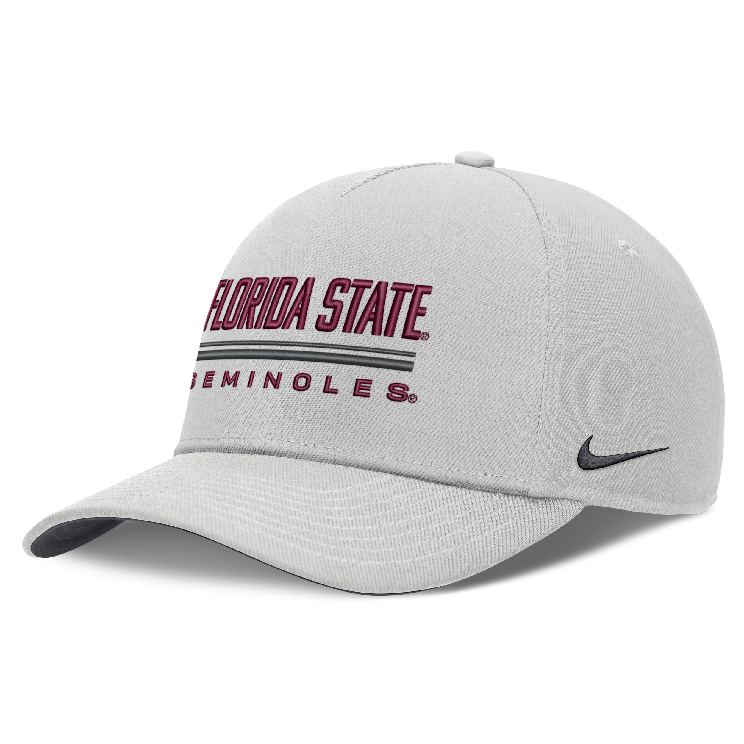 Florida State Sideline Practice Rise Nike Men's Dri-FIT College Adjustable Hat in Grey | NC060BBFTN-RKB