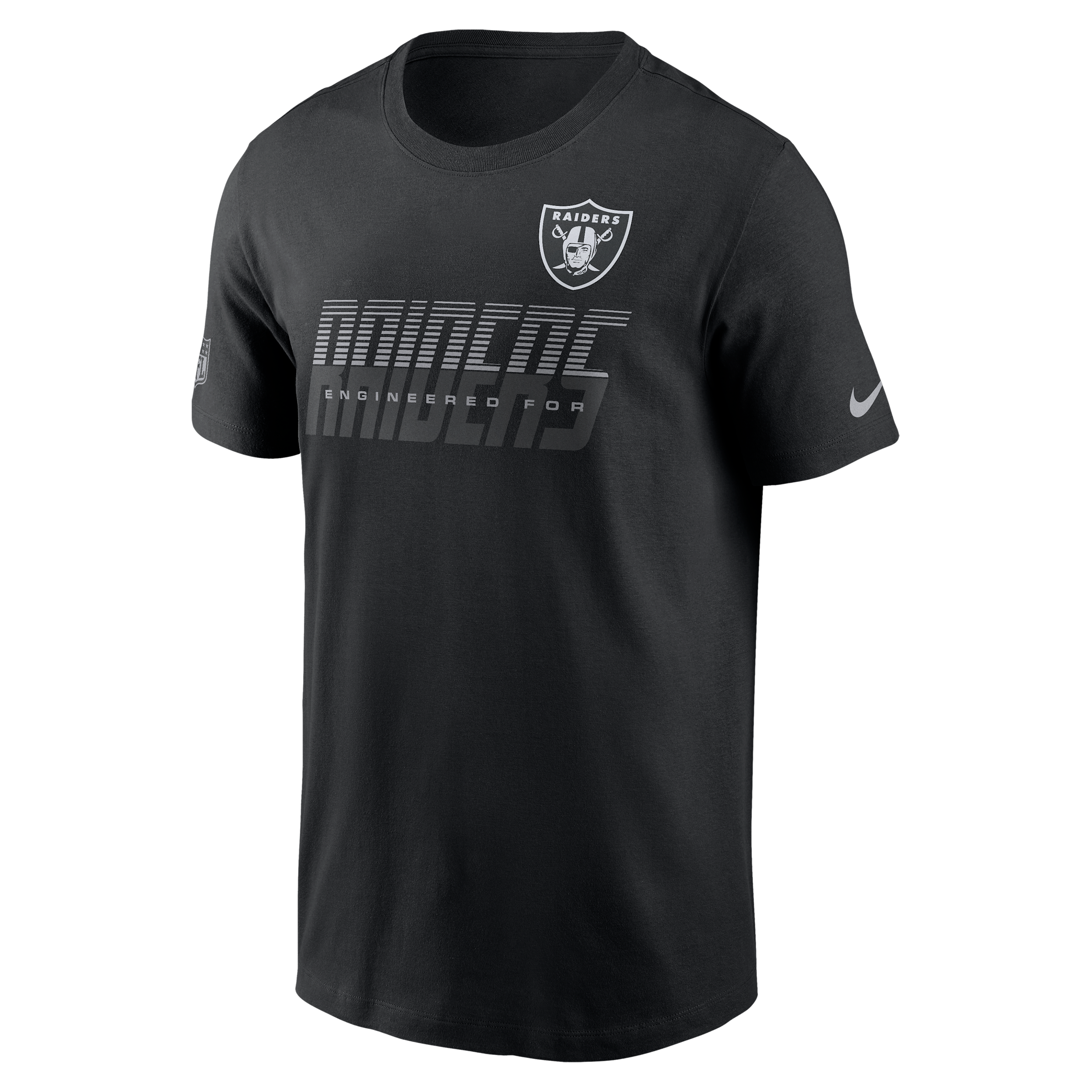 Las Vegas Raiders Sideline Team Issue Nike Men's Dri-FIT NFL T-Shirt in Black | 02ET00A8D-TF9