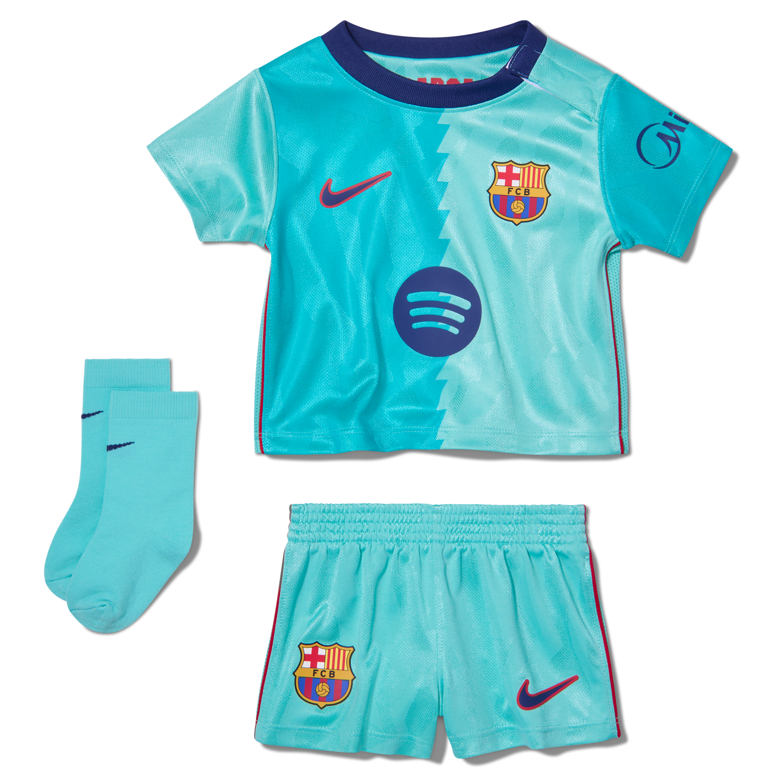 FC Barcelona 2026/27 Stadium Third Baby/Toddler Nike Soccer Replica 3-Piece Kit in Green | II6921-301