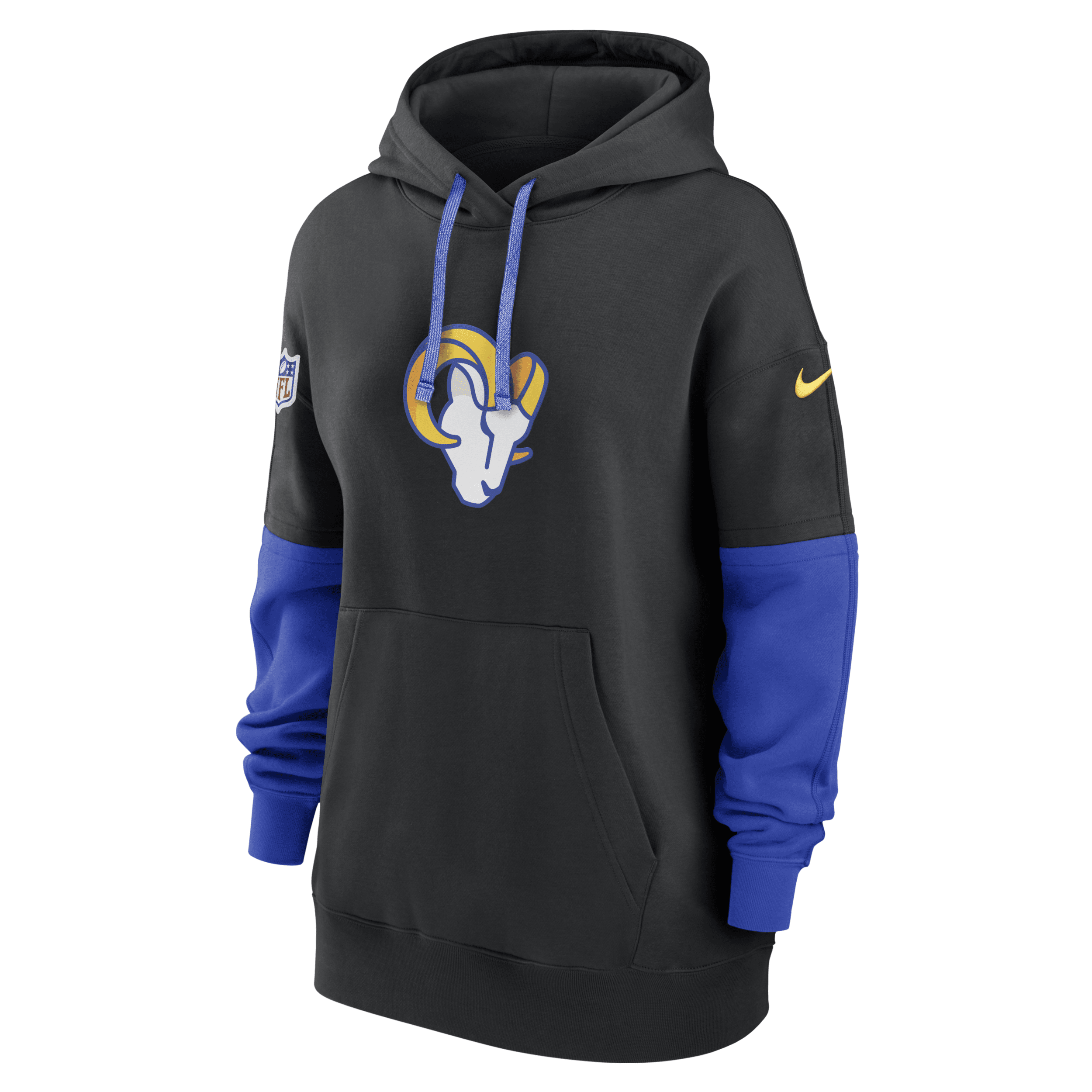 Nike Los Angeles Rams Sideline Essential  Women's Nfl Pullover Hoodie In Black