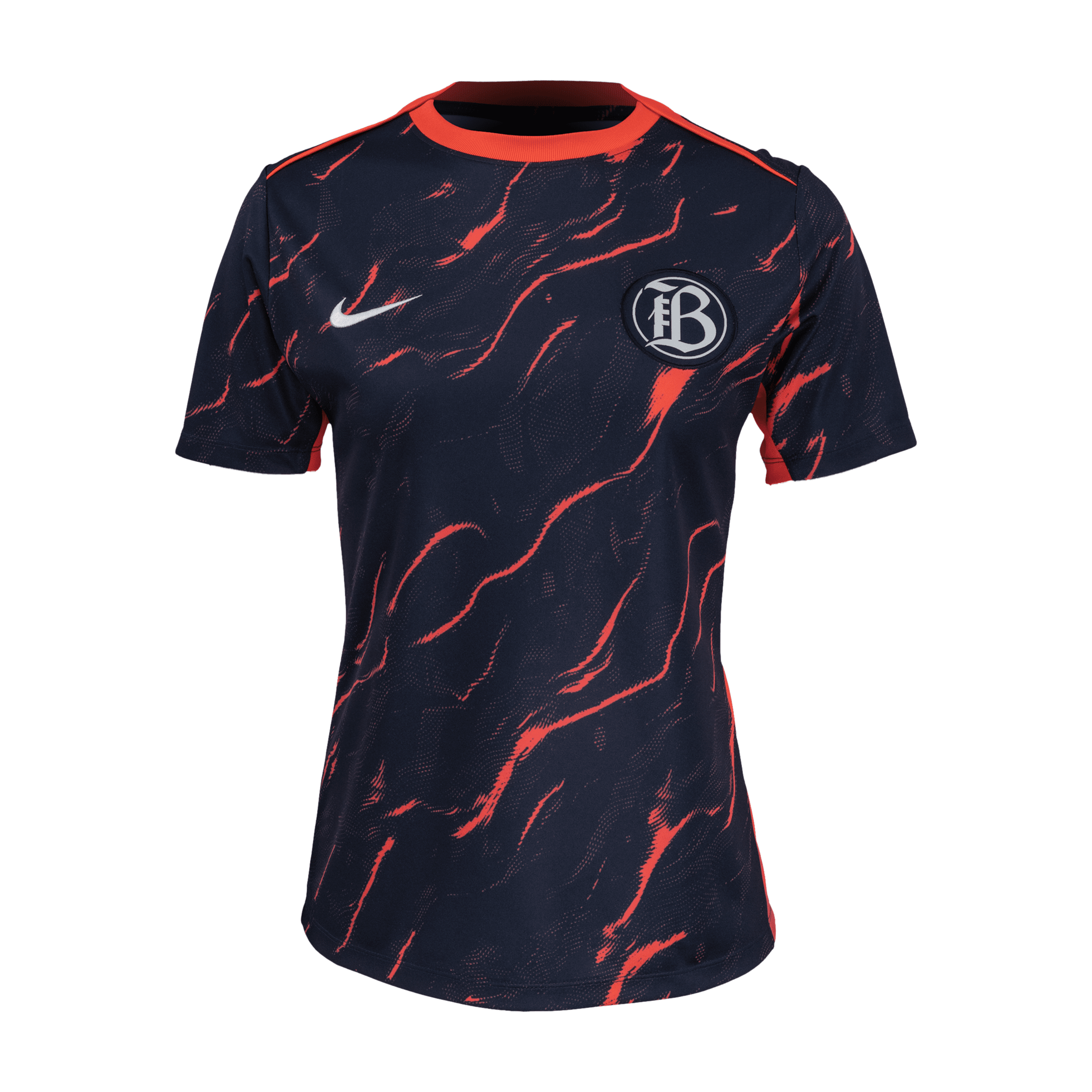 Nike Bay Fc 2025 Women's Nwsl Short-sleeve Pre-match Top In Orange