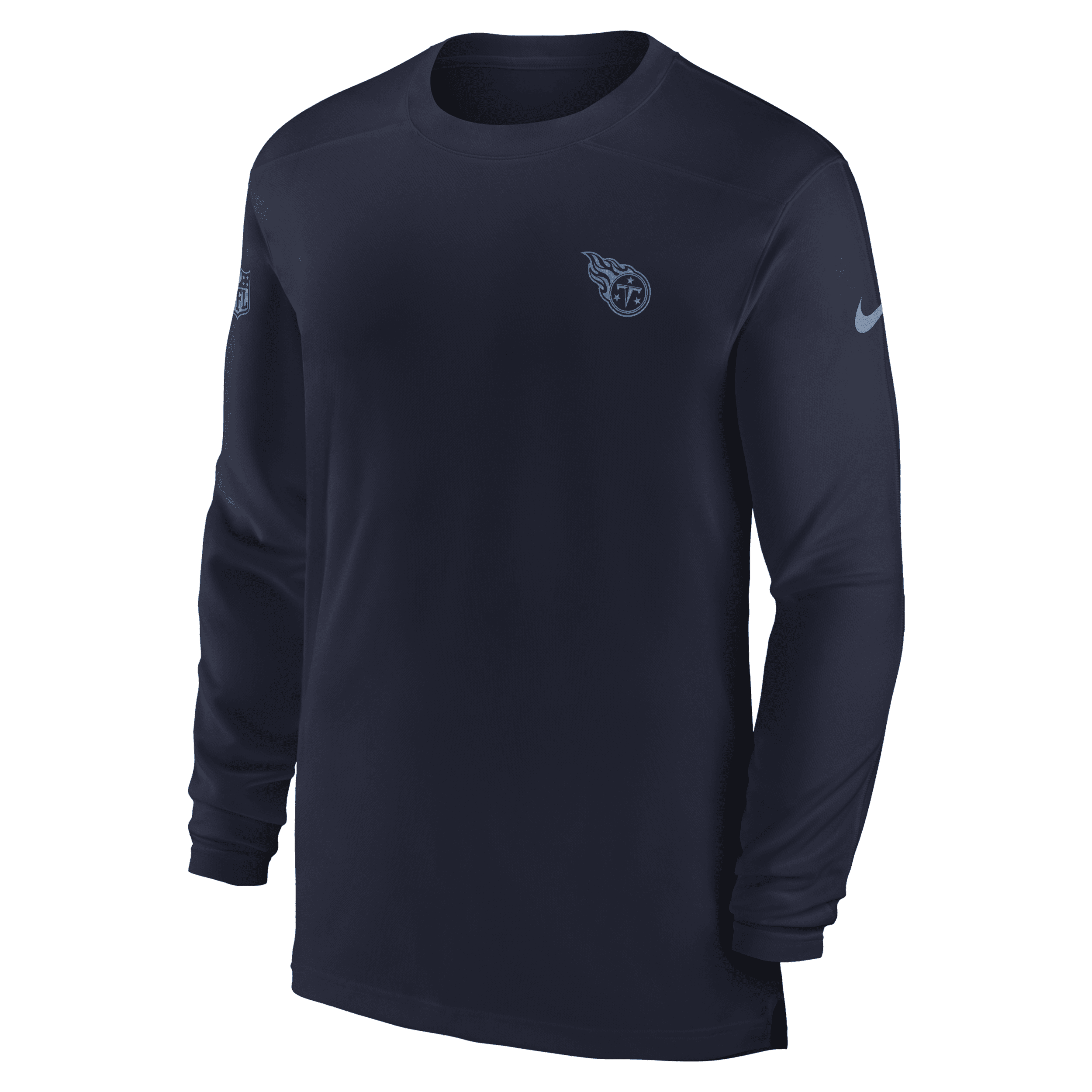 Shop Nike Men's Dri-fit Sideline Coach (nfl Tennessee Titans) Long-sleeve Top In Blue