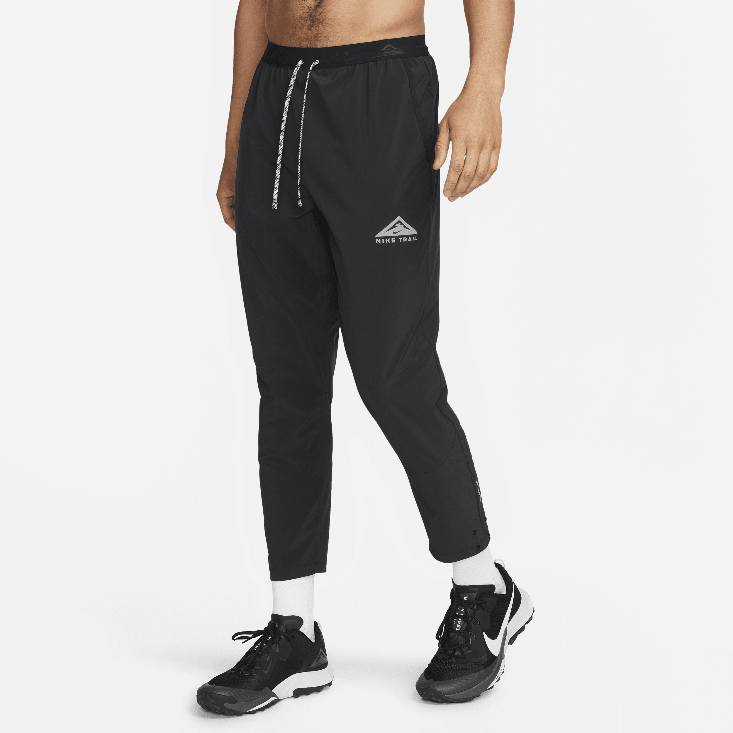 Shop Nike Men's Trail Dawn Range Dri-fit Running Pants In Black