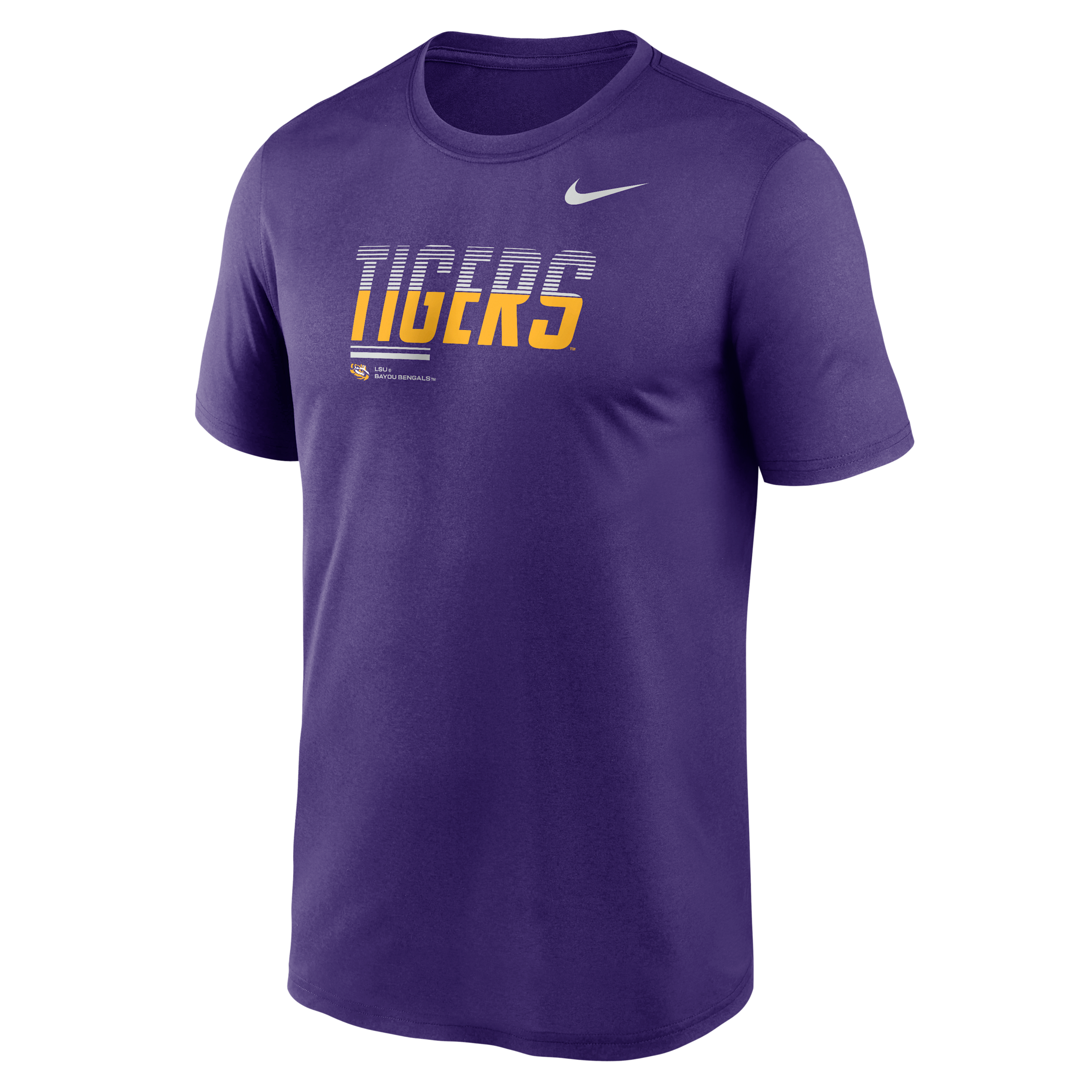 LSU Sideline Legend Nike Men's Dri-FIT College T-Shirt in Purple | 02TI51LLSN-7SB