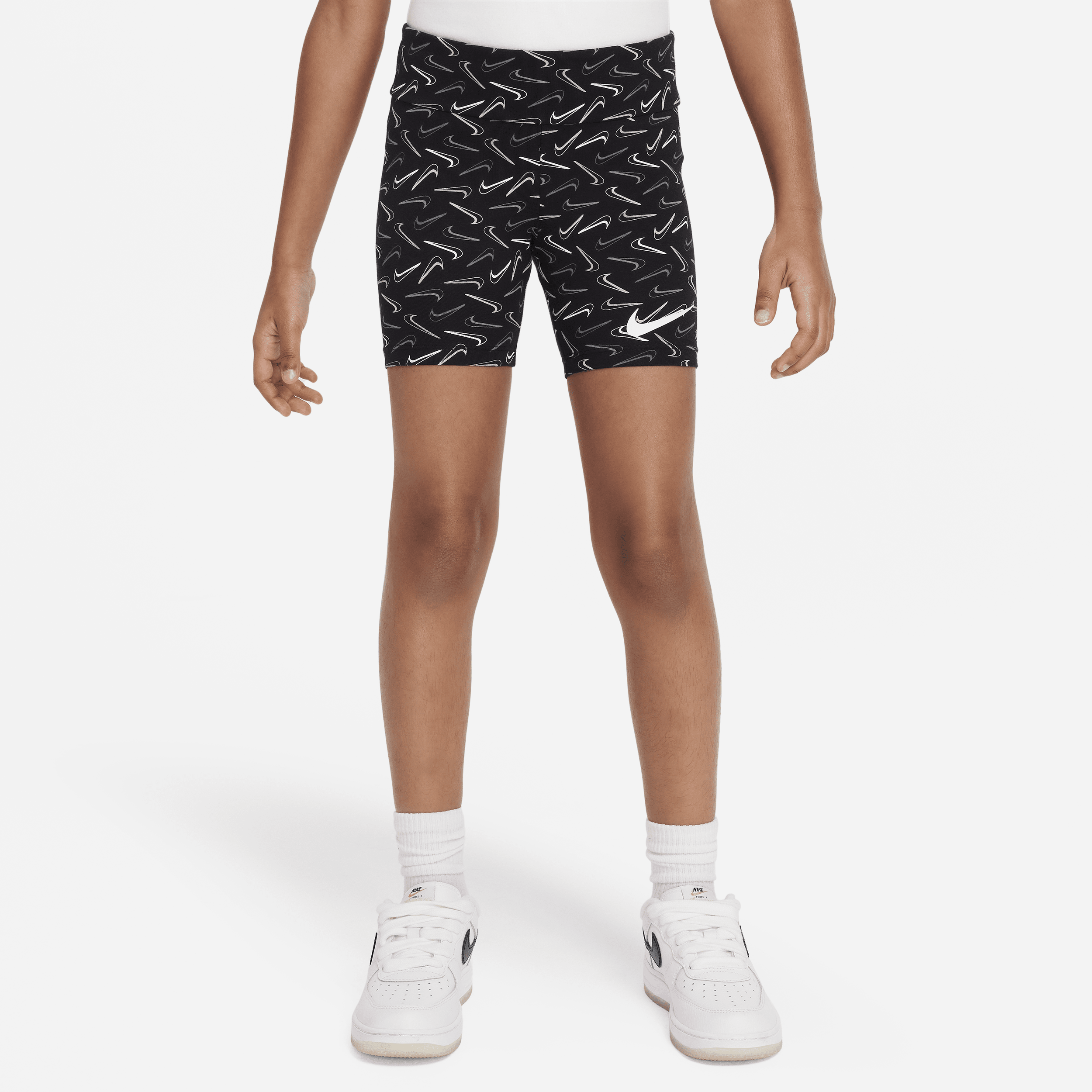 Nike Kids' Black Shorts For Girl With Swoosh