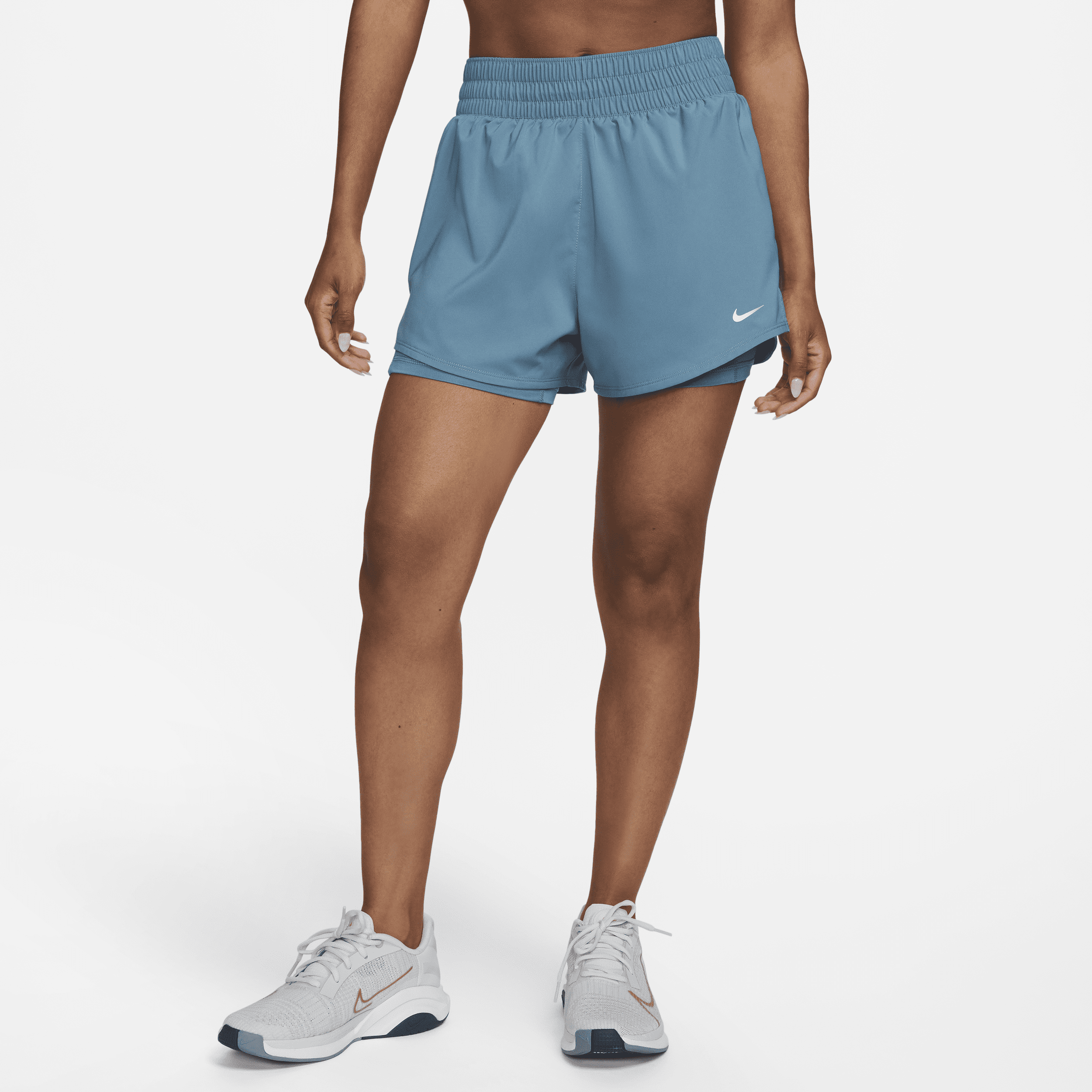 NIKE WOMEN'S ONE DRI-FIT HIGH-WAISTED 3" 2-IN-1 SHORTS,1008061759