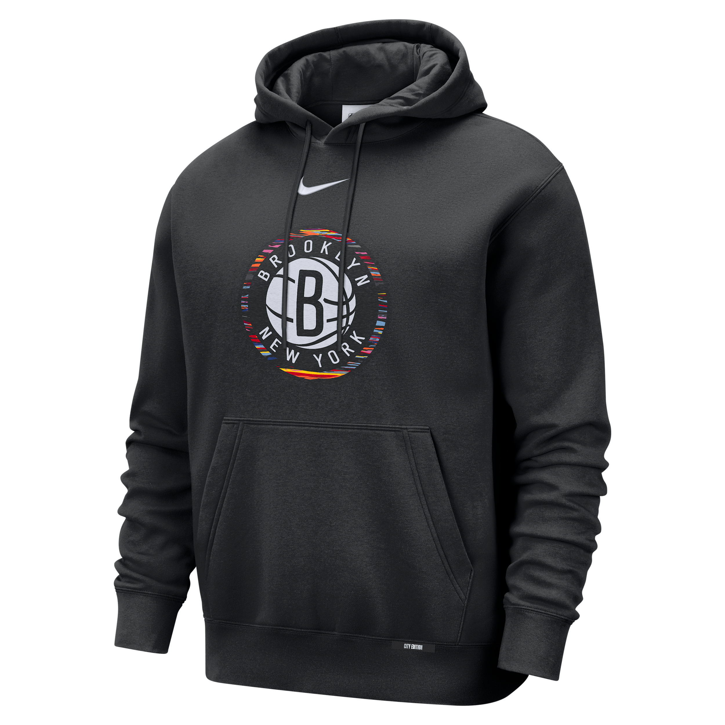 Brooklyn Nets City Edition Nike Men’s Club Hoodie in Black | HQ5503-010