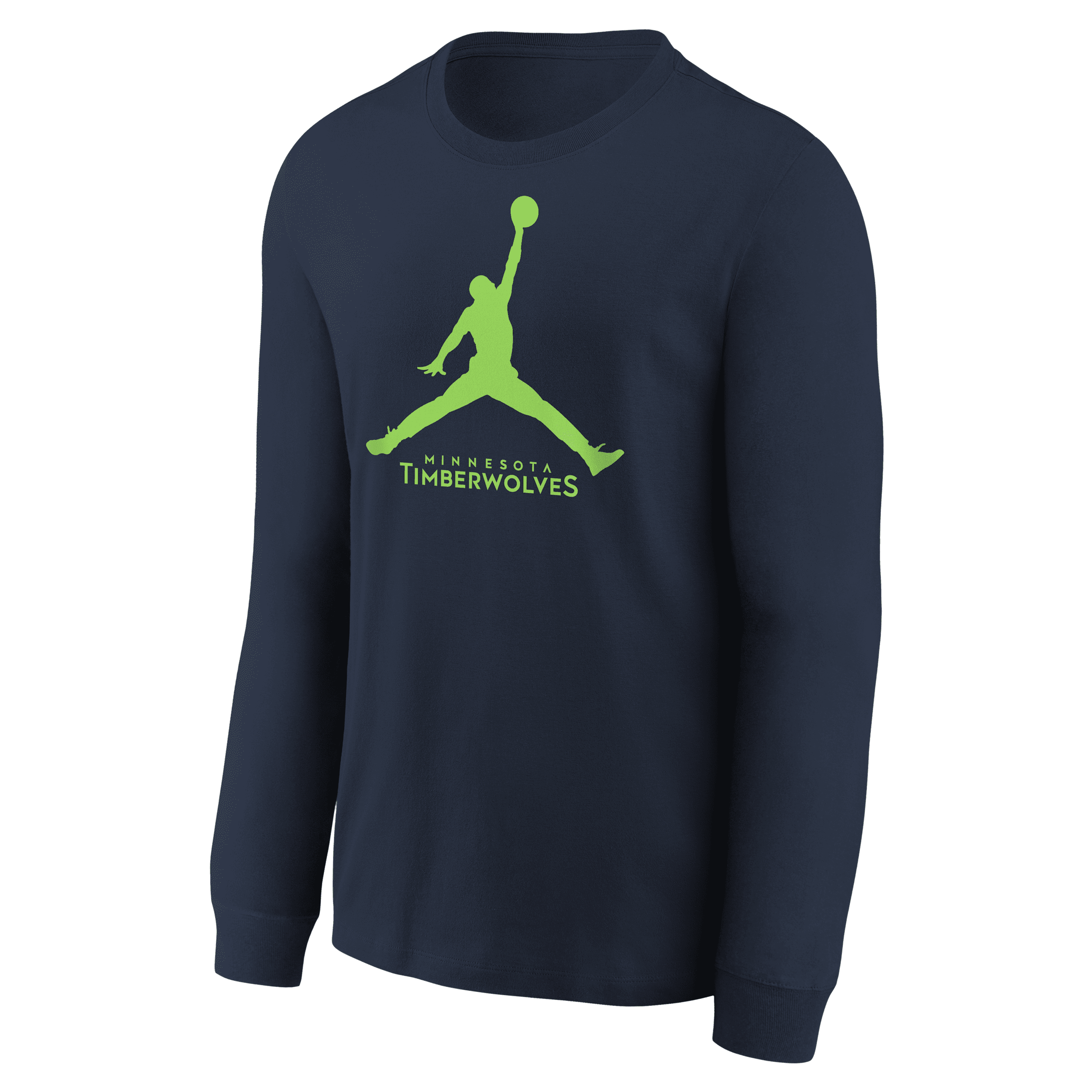 Nike Minnesota Timberwolves Essential Big Kids' Jordan Nba Long-sleeve T-shirt In Black