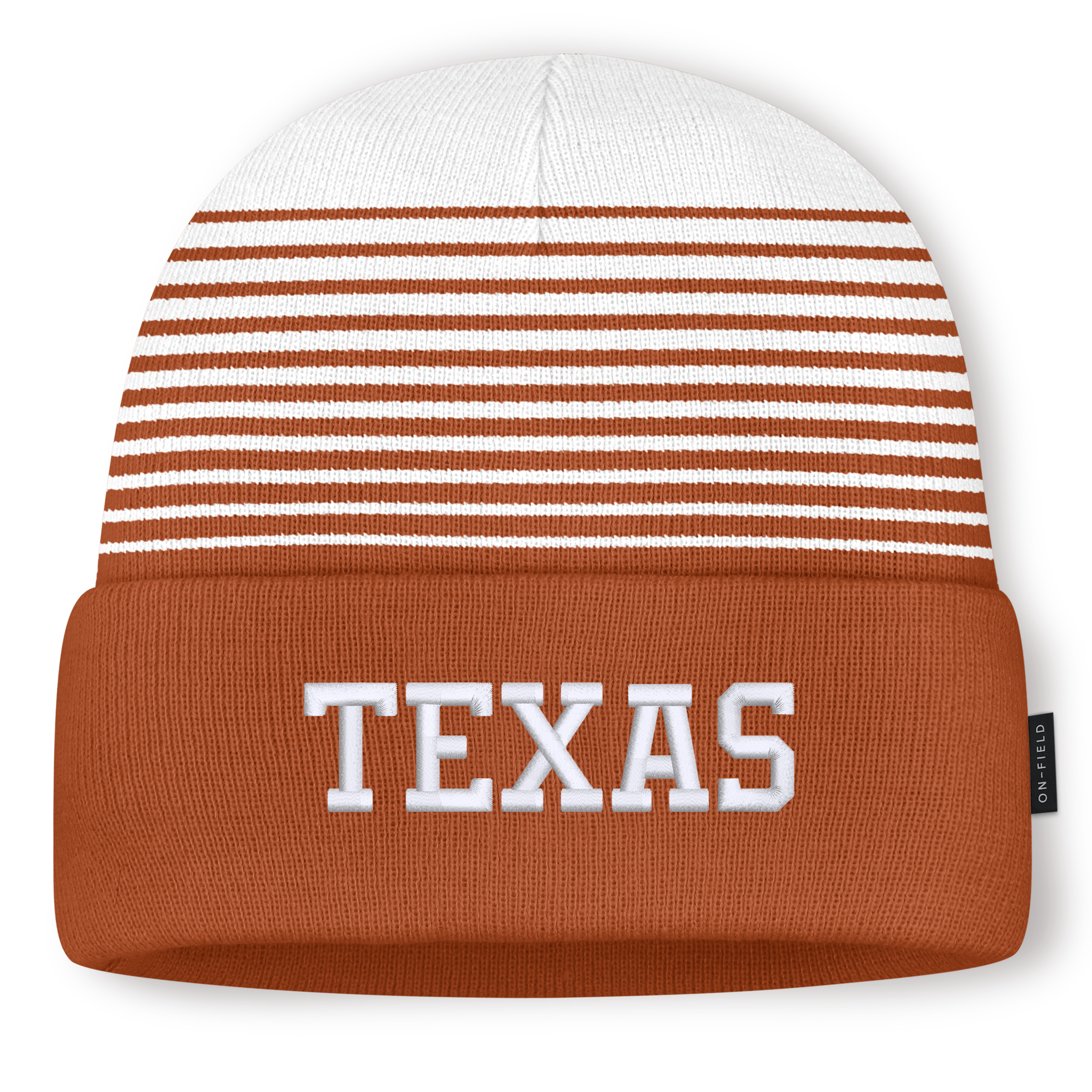 Men's and Women's Nike Texas Orange/White Texas Longhorns On-Field Utility Knit Hat - Texas Orange, White