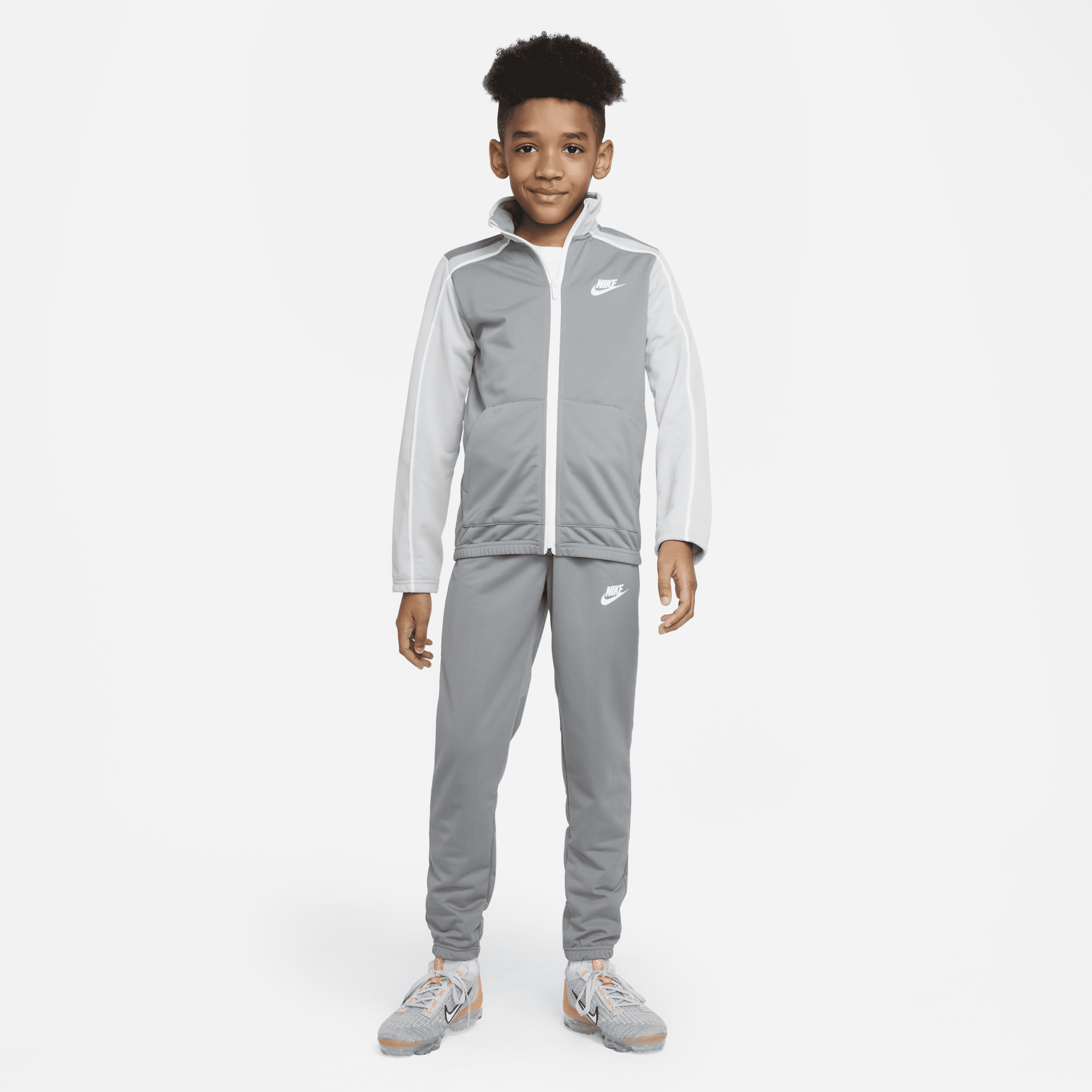 Nike Sportswear Big Kids' Tracksuit In Grey