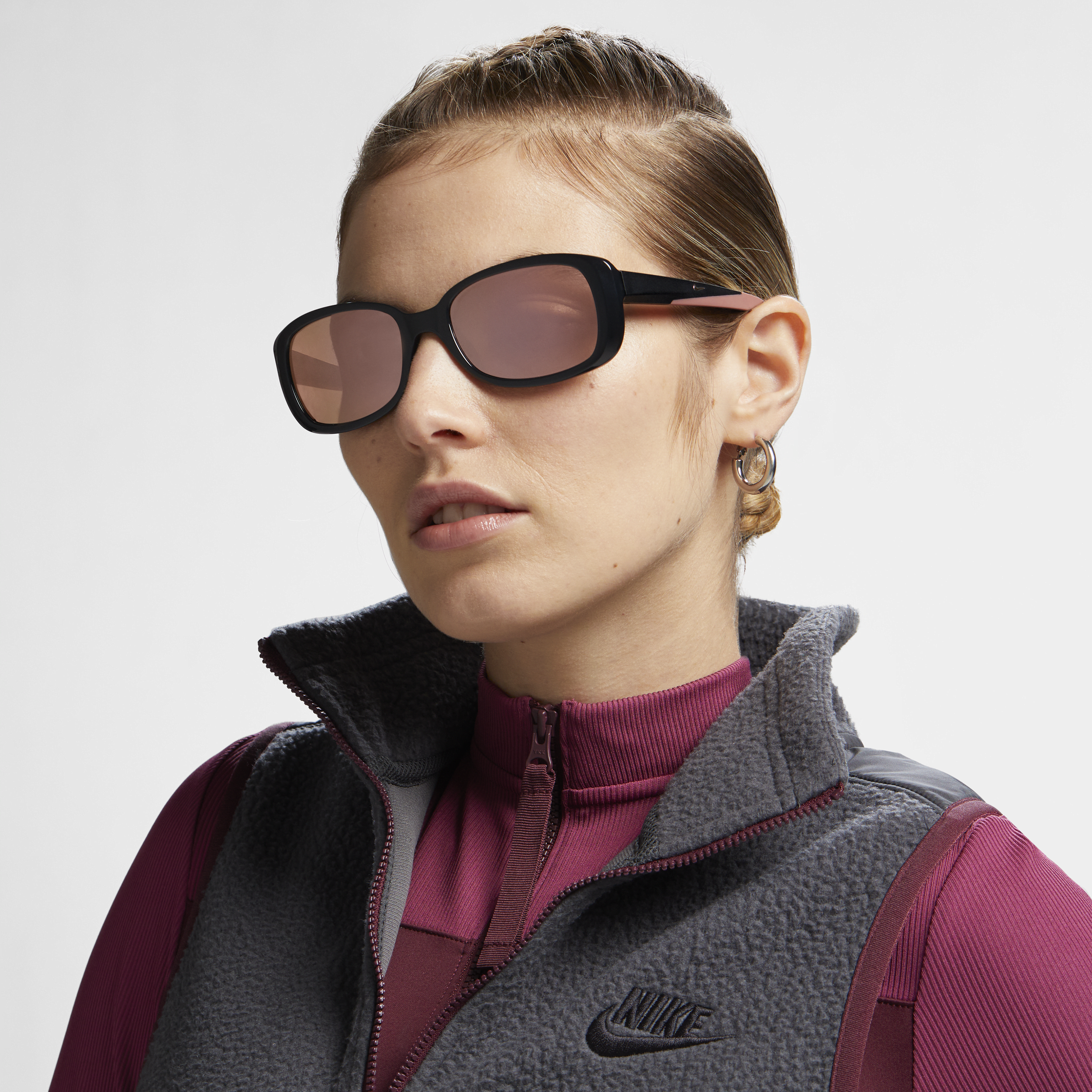 Shop Nike Women's Epic Breeze Mirrored Sunglasses In Black