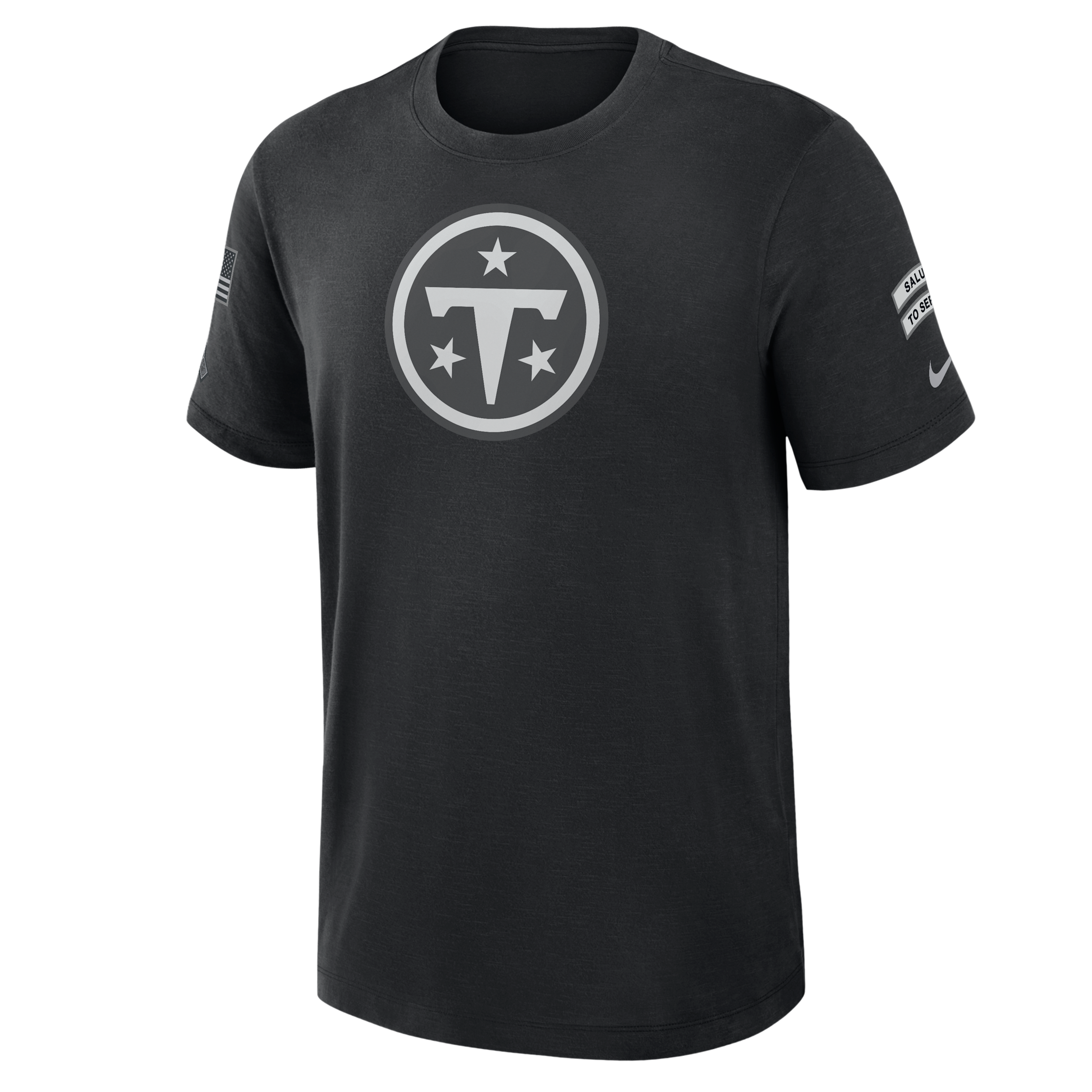 Tennessee Titans Salute to Service Slub Nike Men's Dri-FIT NFL T-Shirt in Black | 034900AA5A-AEG