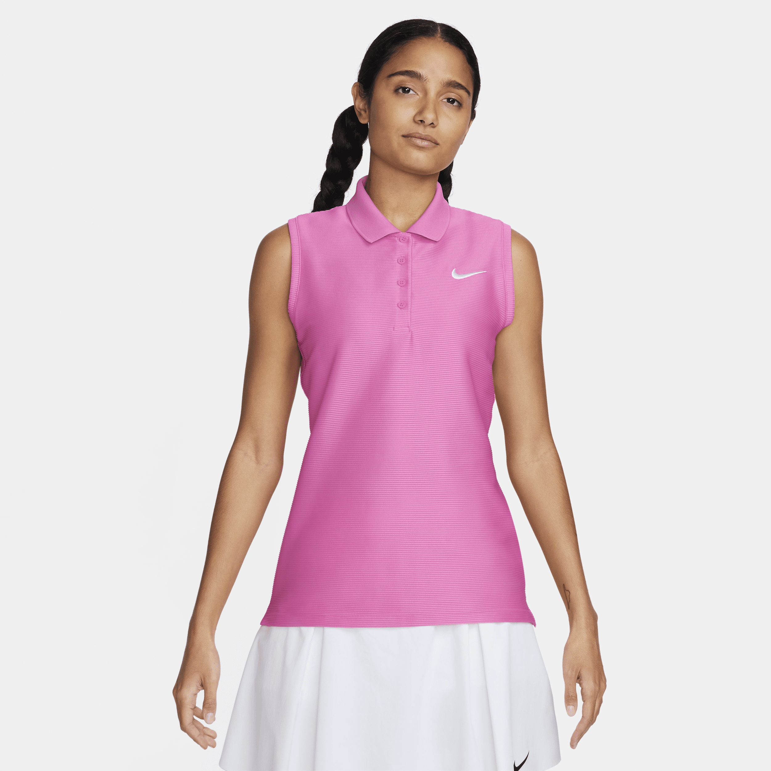 Nike Women's Victory Dri-fit Sleeveless Golf Polo In Red