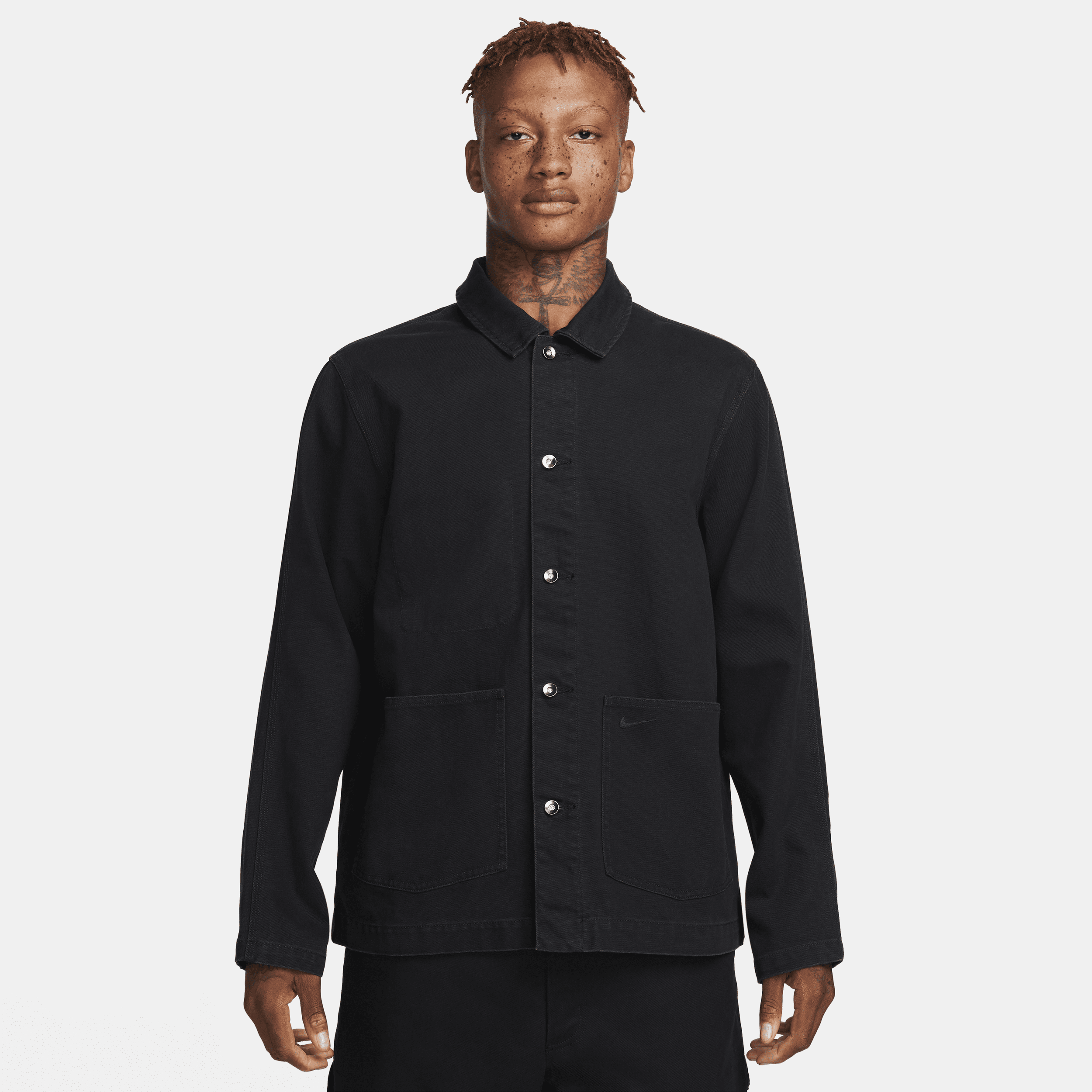 Shop Nike Men's Life Chore Coat In Black