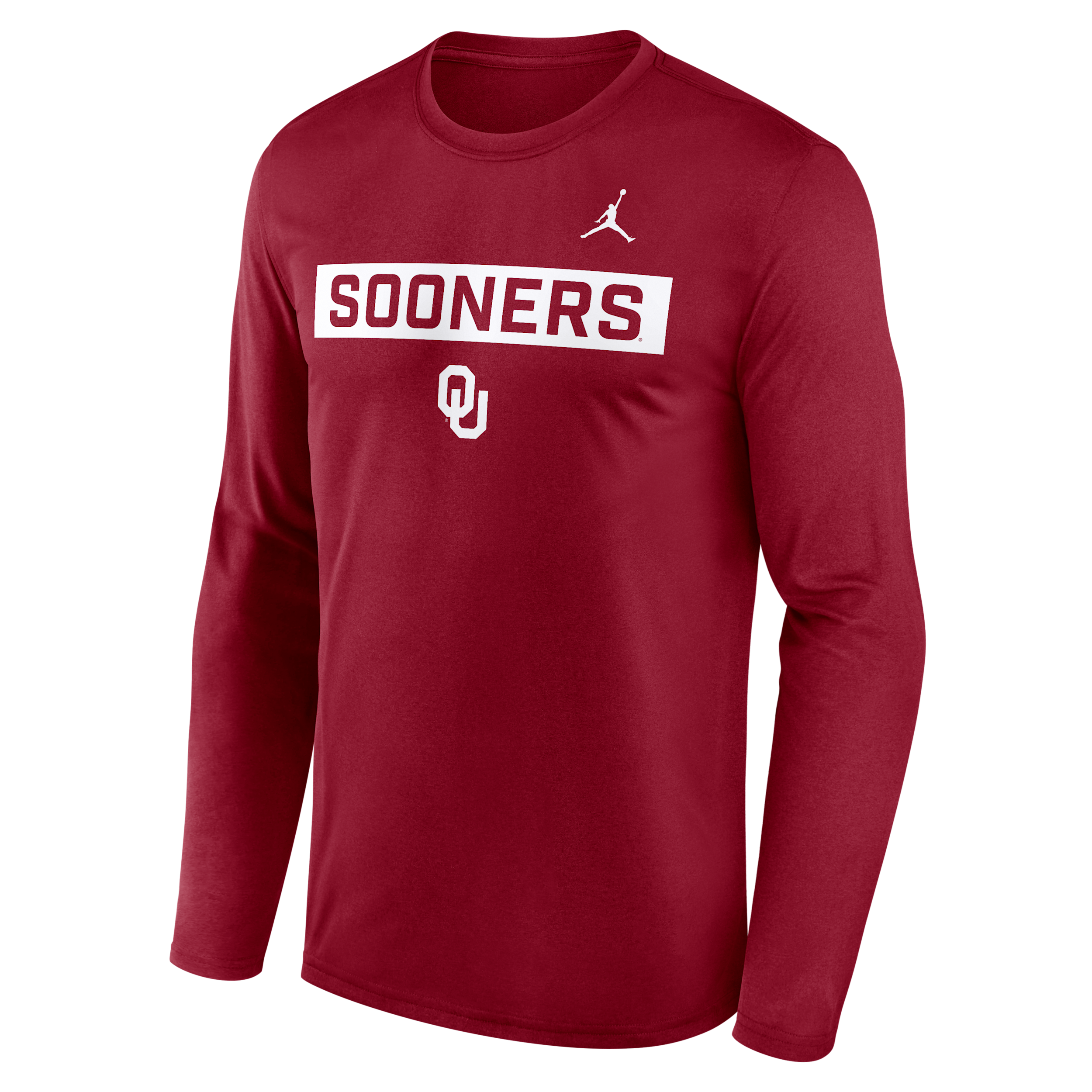 Jordan Men's Oklahoma Primetime Legend 2-hit  Brand Dri-fit College Long-sleeve T-shirt In Red
