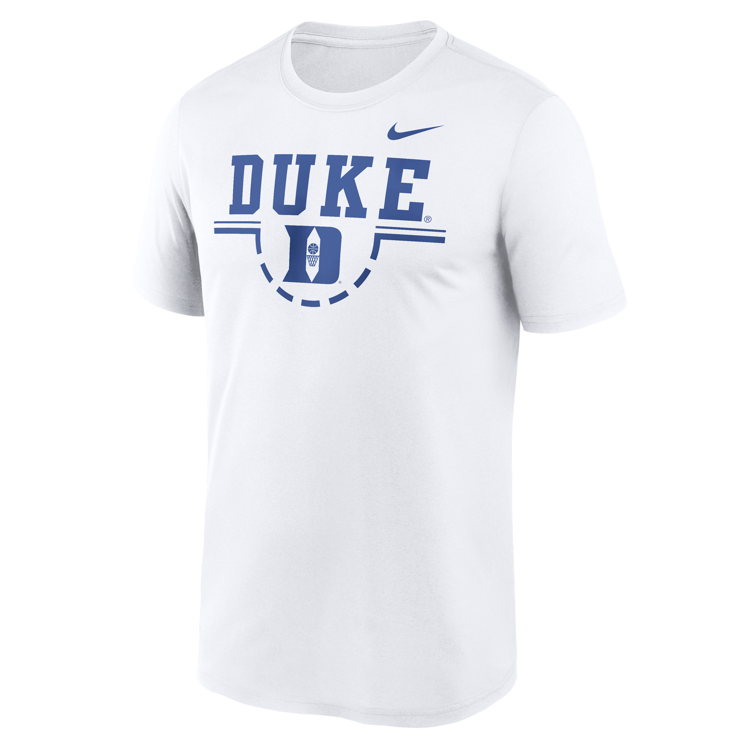 Duke Courtside Nike Men's Dri-FIT College T-Shirt in White | 02TI10ADU-5DA
