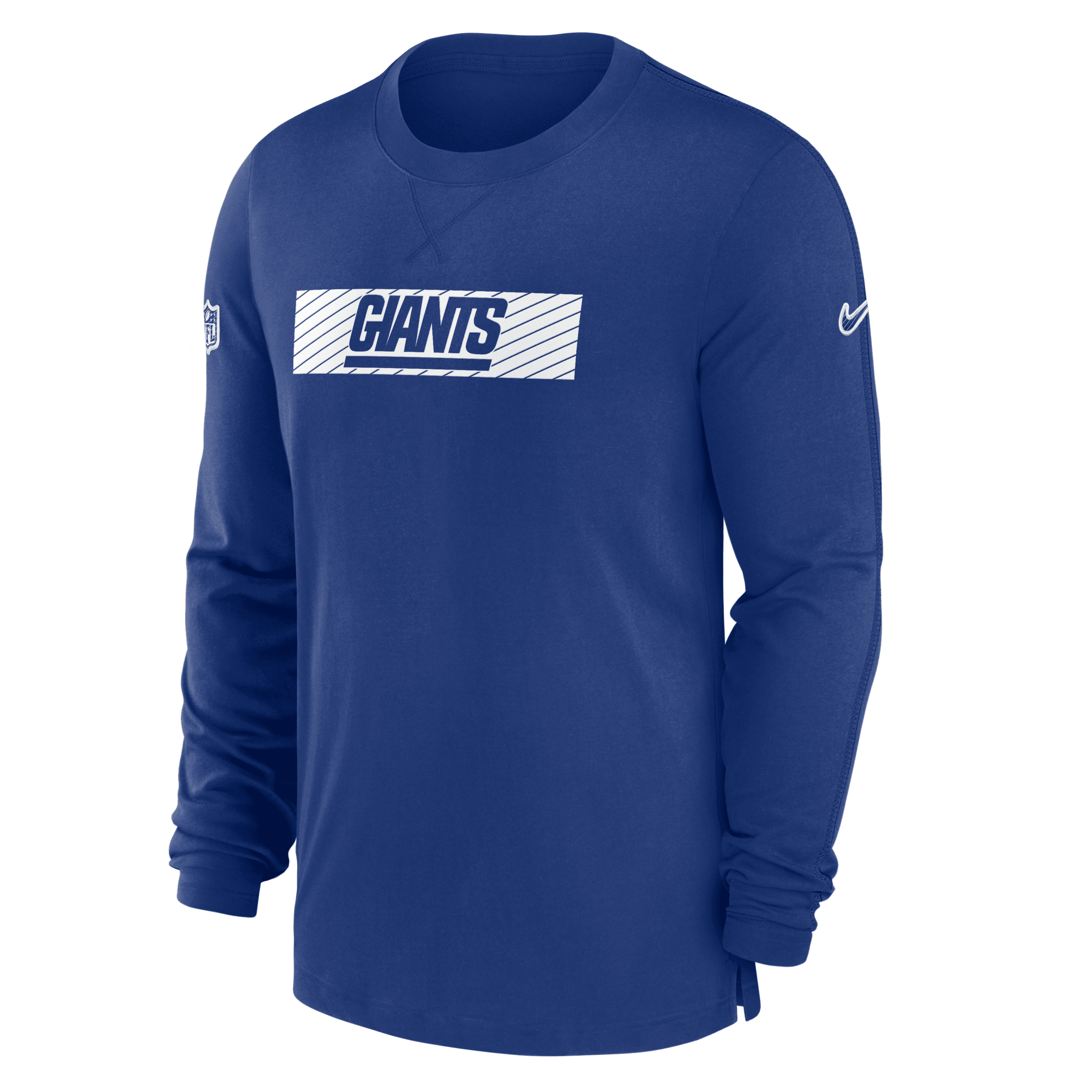 Nike Men's Royal New York Giants Sideline Player Performance Long Sleeve T-shirt In Blue