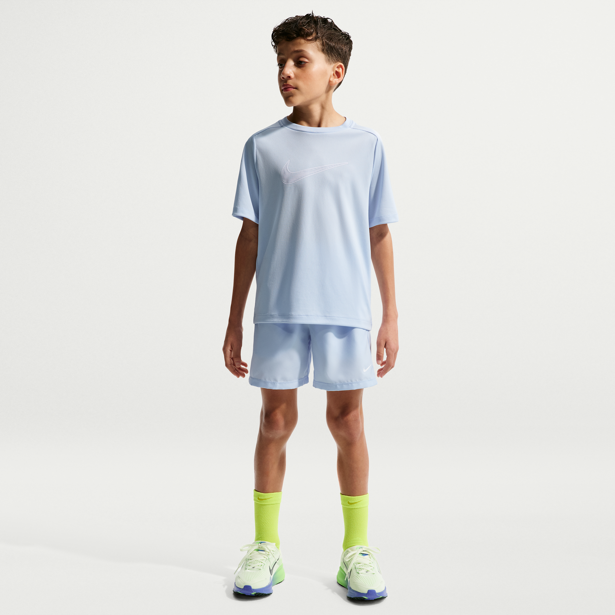 Nike Multi Big Kids' (Boys') Dri-FIT Woven Shorts in Blue | DX5382-407