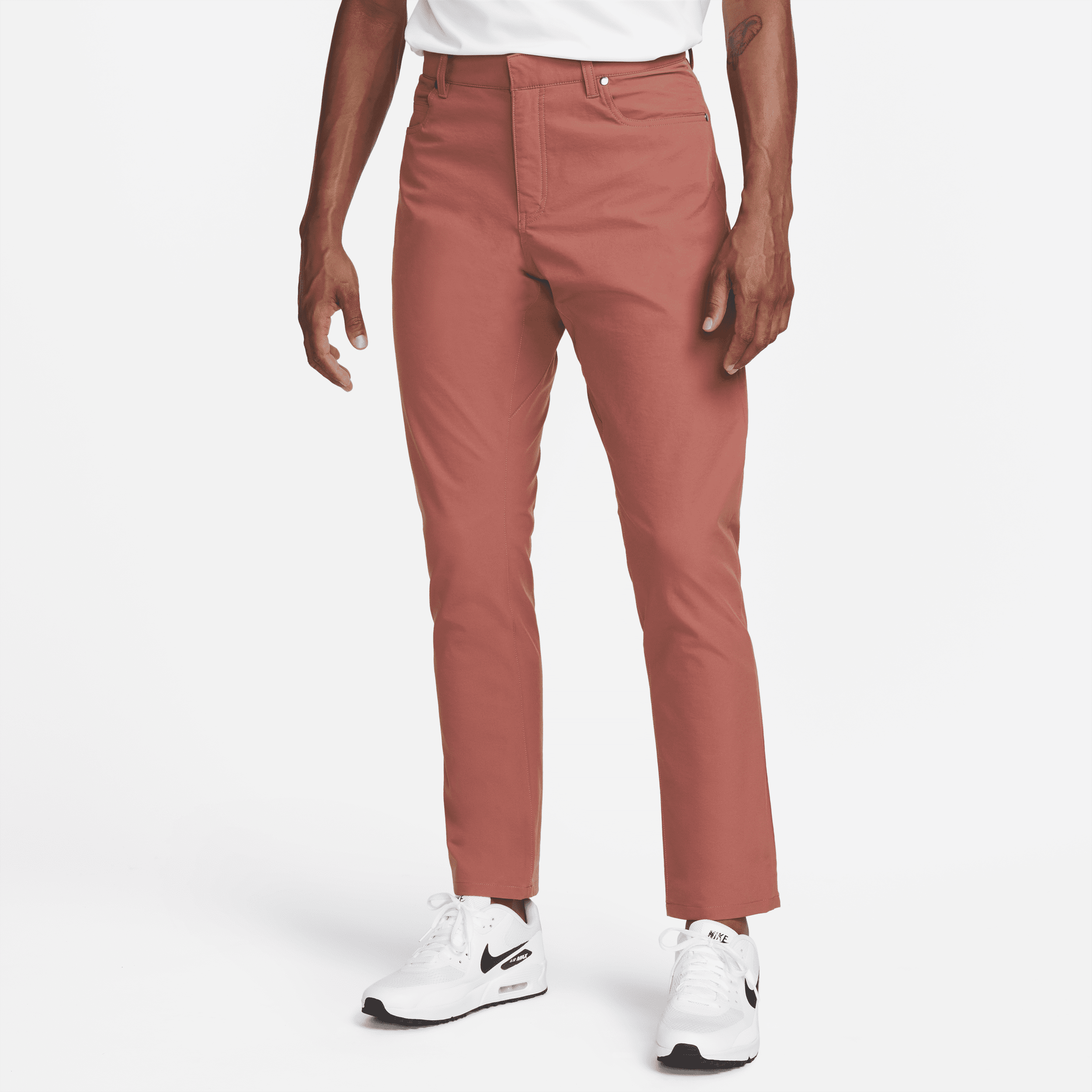 Nike Men's Dri-fit Repel 5-pocket Slim Fit Golf Pants In Red