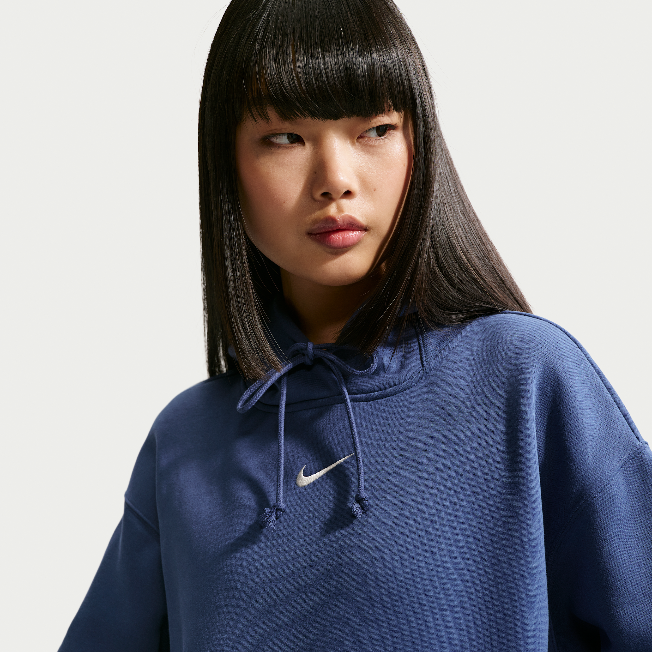 Women's Nike Sportswear Phoenix Fleece Oversized Pullover Hoodie in Blue | DQ5860-462