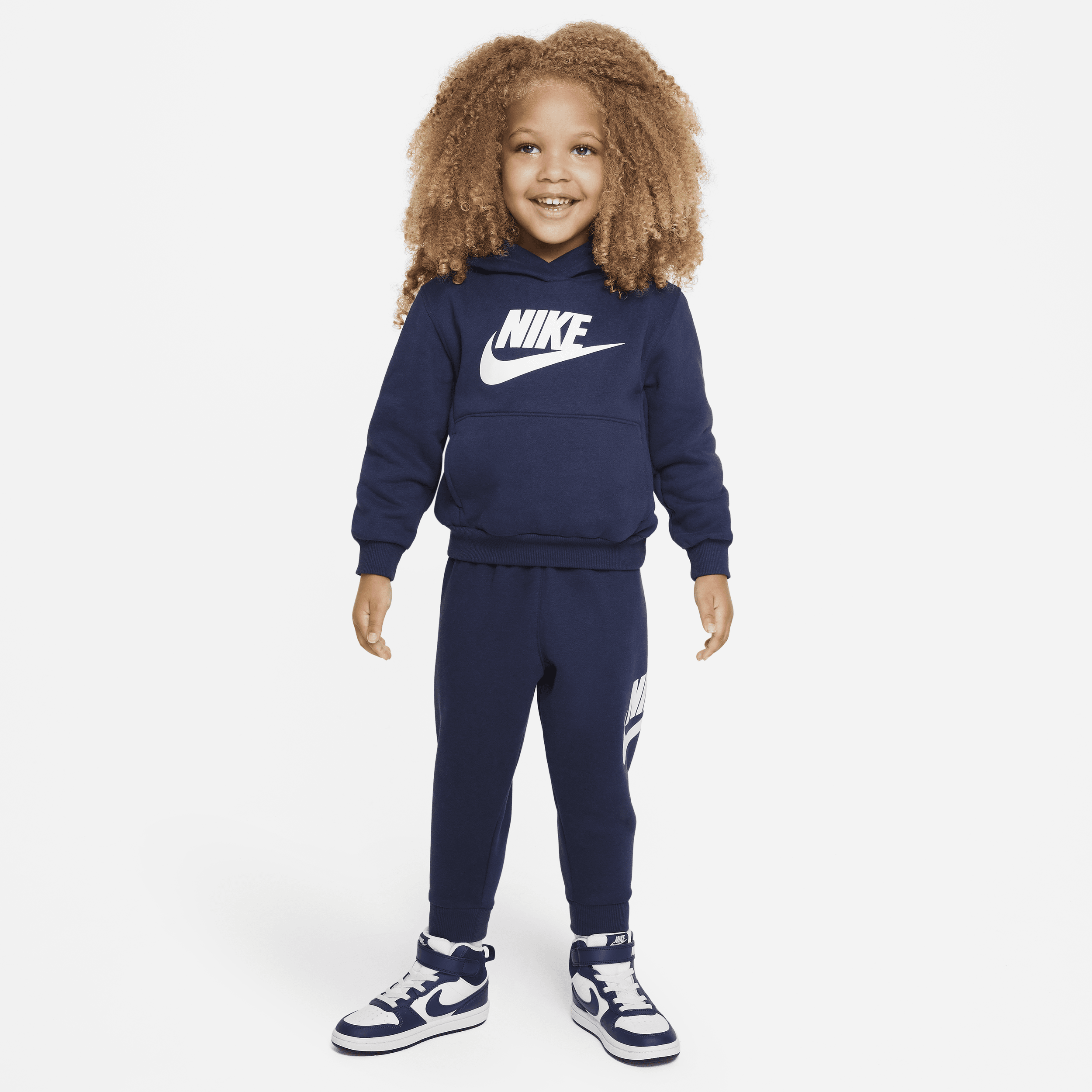 Nike Sportswear Club Fleece Toddler Hoodie Set in Blue 76L135-U90 59$