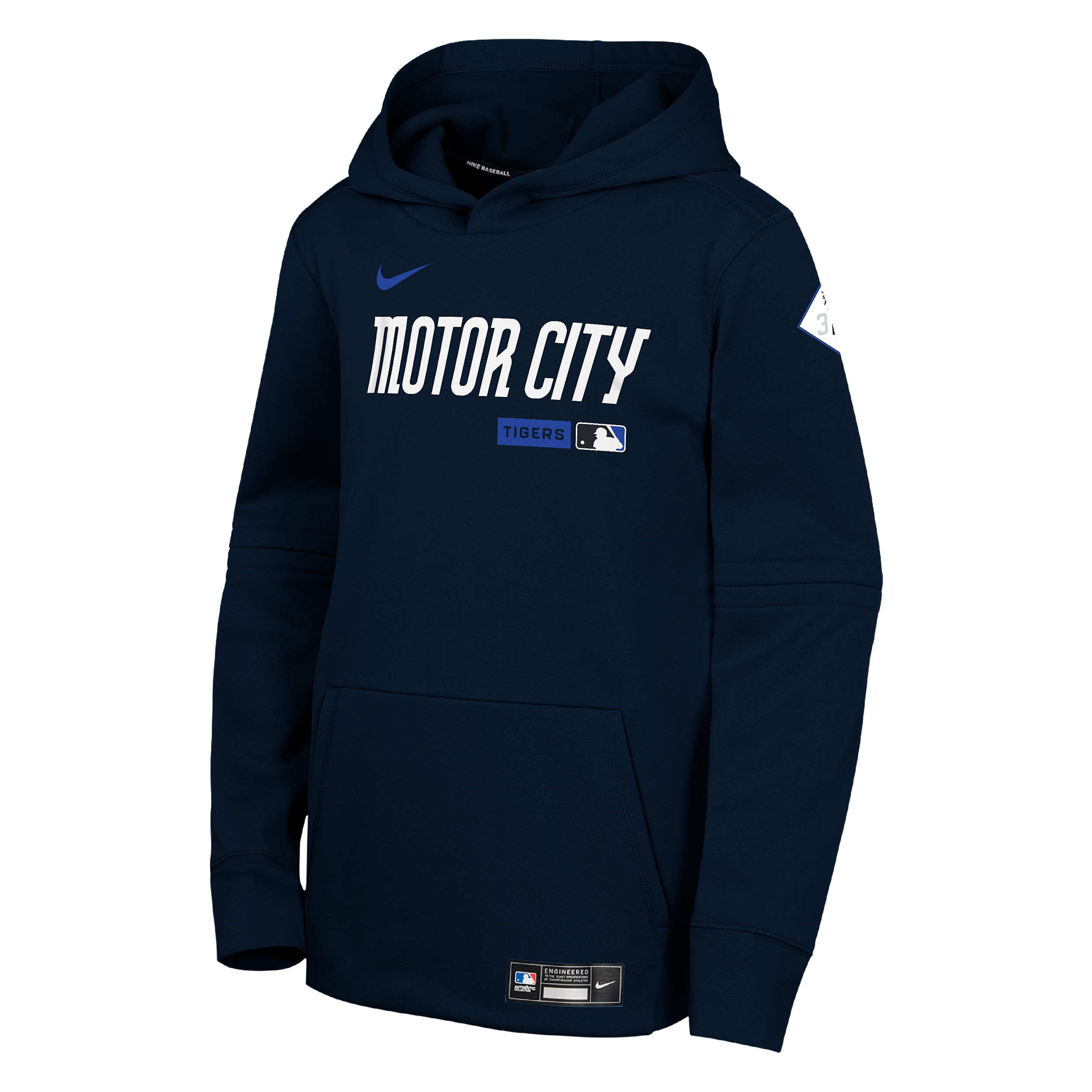 Nike Big Boys and Girls Navy Detroit Tigers Authentic Collection City Connect Therma-fit Hoodie - Navy