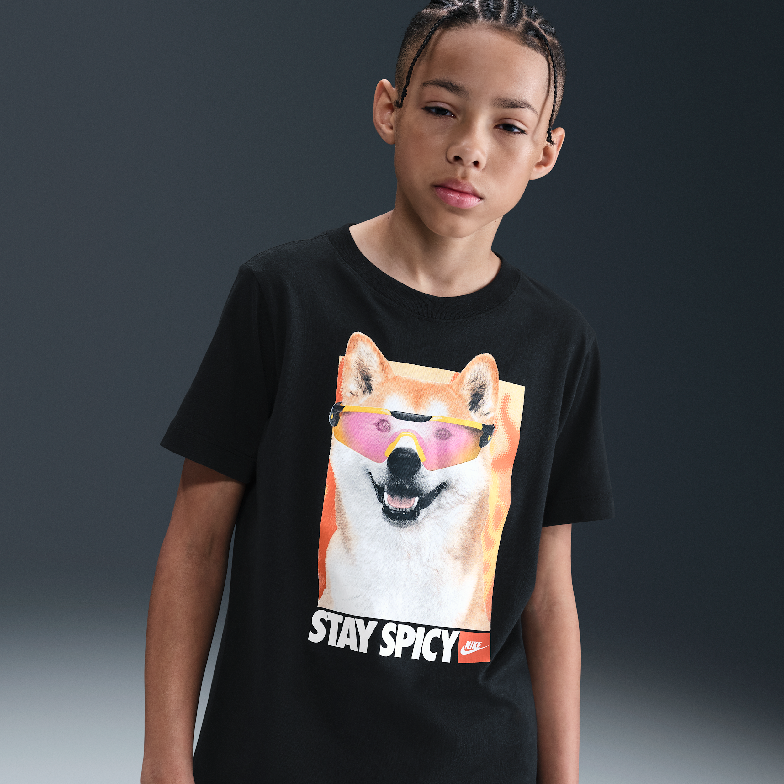 Nike Sportswear Big Kids' T-Shirt in Black | HV5206-010