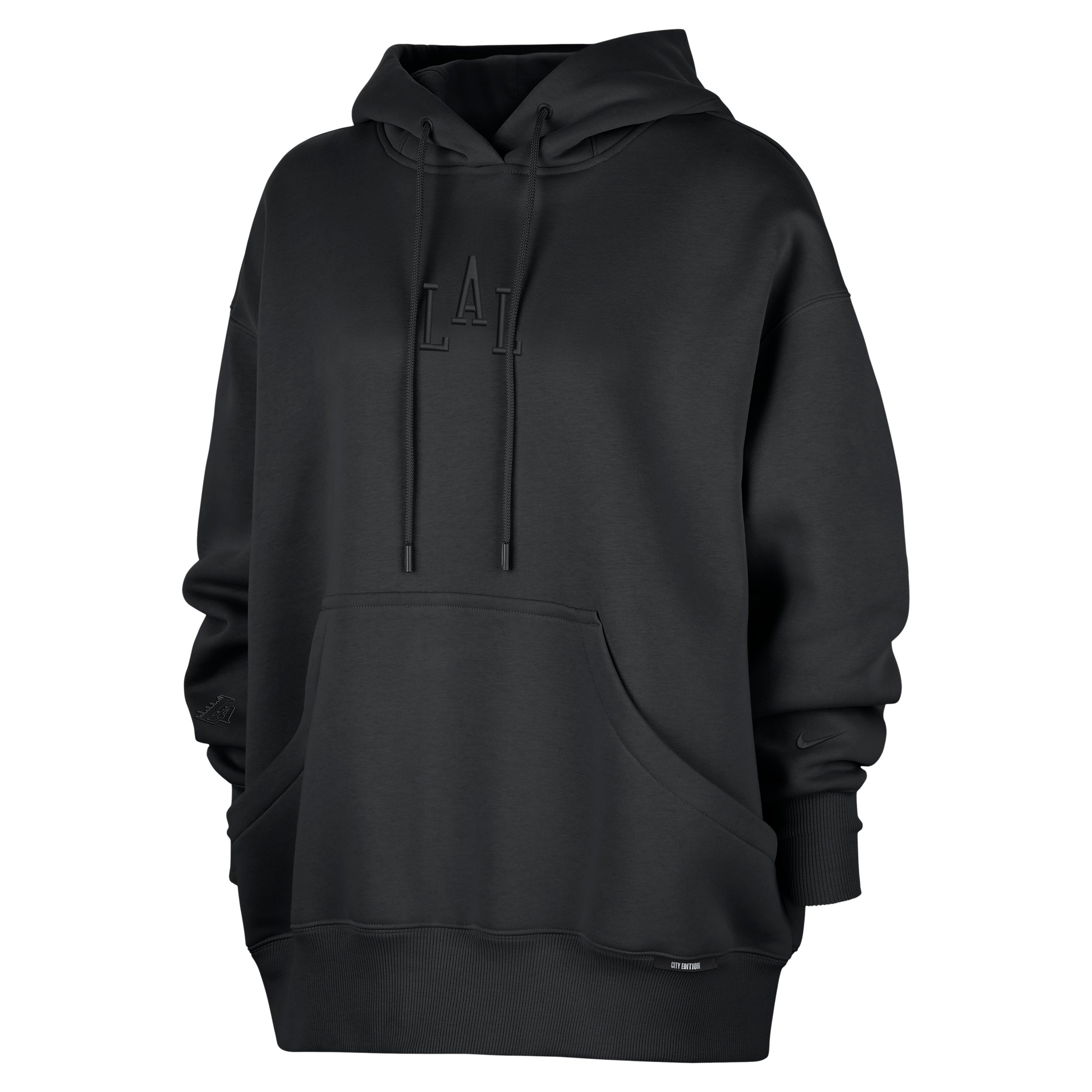 Nike Los Angeles Lakers City Edition  Women's Nba Phoenix Fleece Premium Hoodie In Black