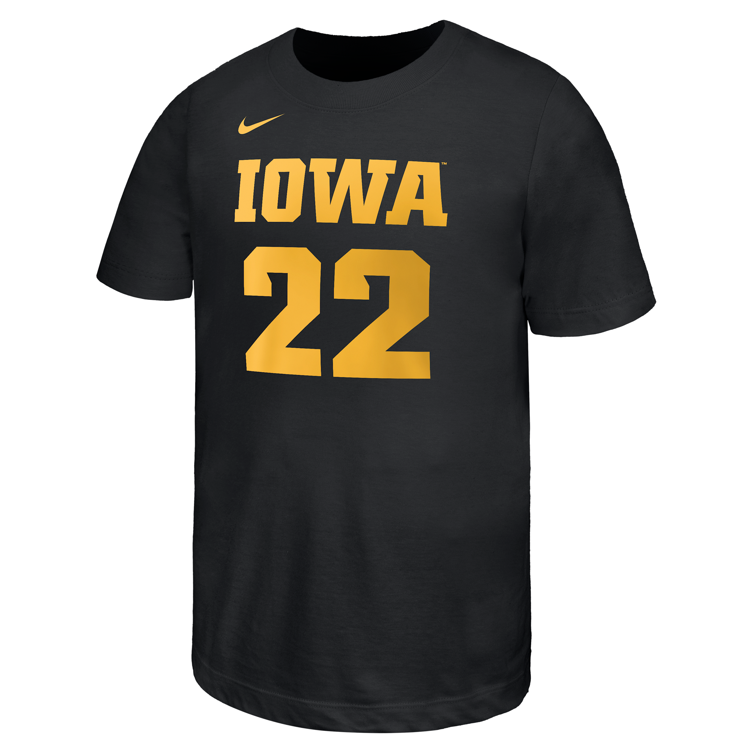 Nike Big Boys and Girls Caitlin Clark Black Iowa Hawkeyes Retired Player Name Number Core T-Shirt - Black