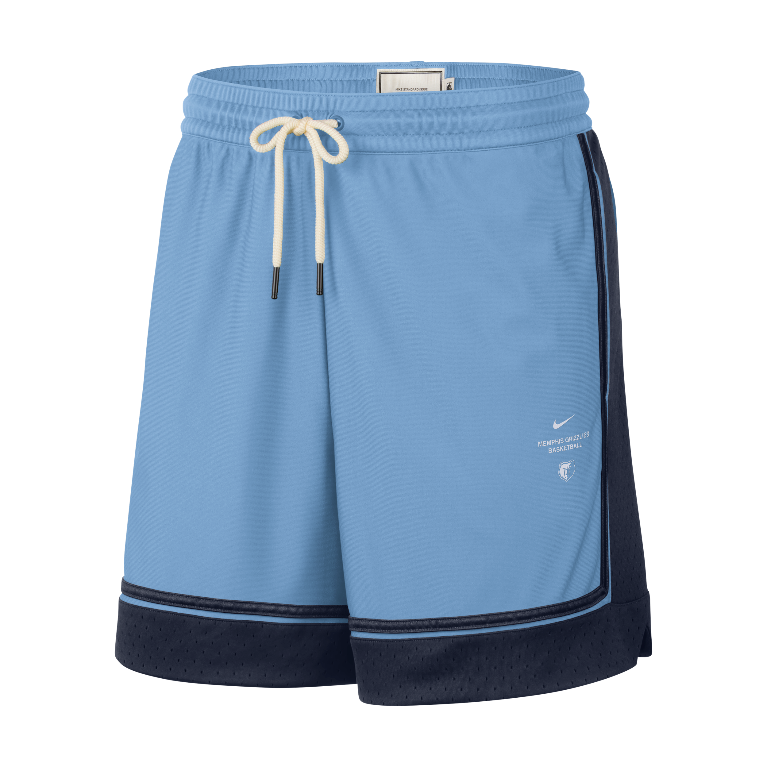 Nike Men's Light Blue Memphis Grizzlies 2026 Standard Issue Pre-Game Pro Shorts - Light Blue, Navy